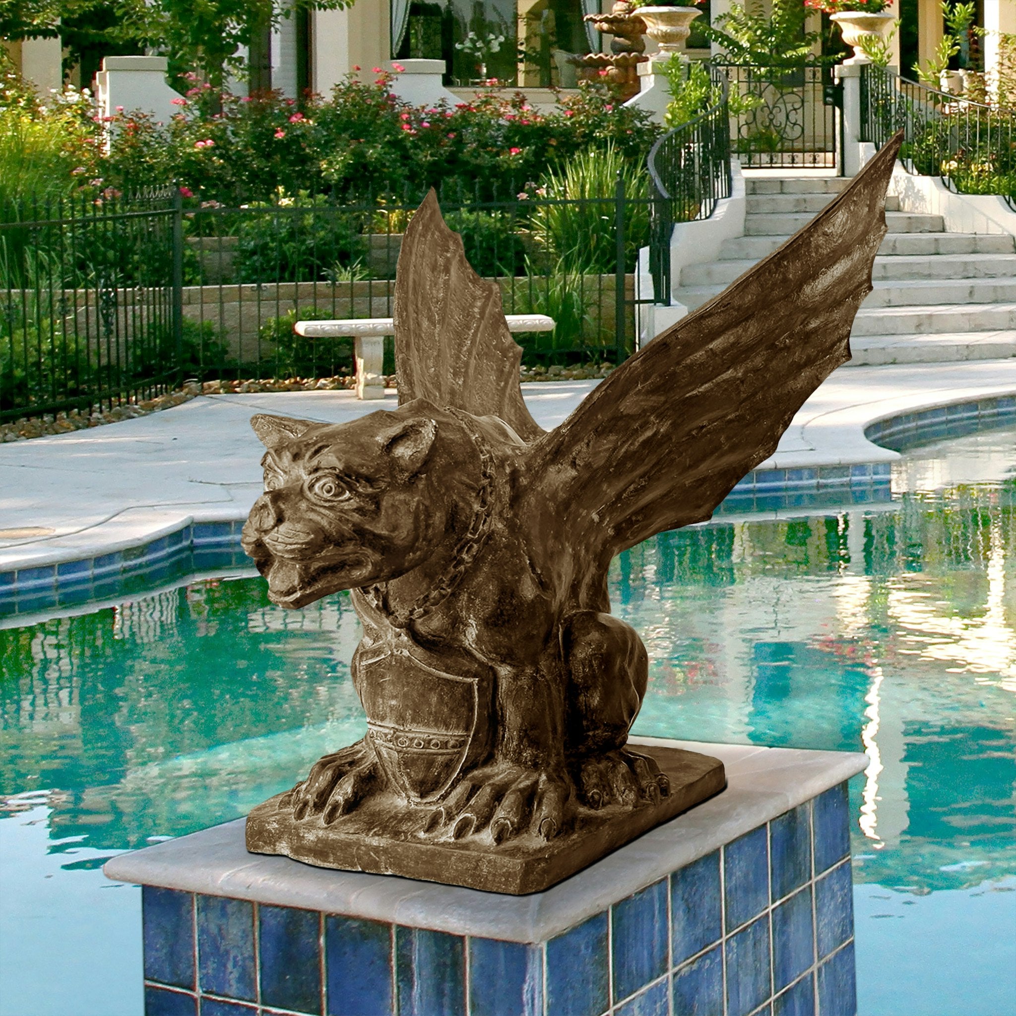 Winged Gargoyle of Naples Bronze Garden Statue