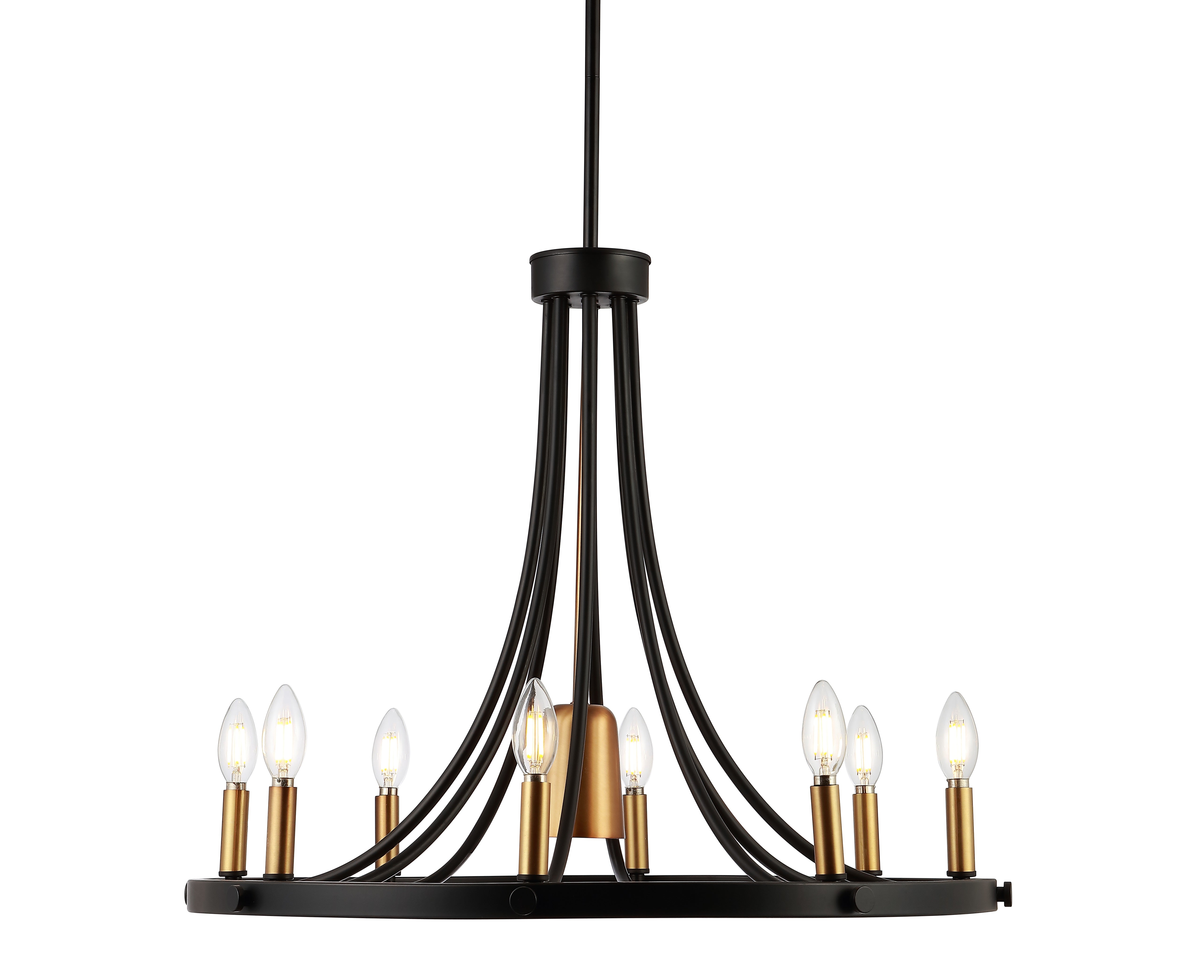 Urbanna 9-Light Adjustable Iron Transitional Modern LED Chandelier