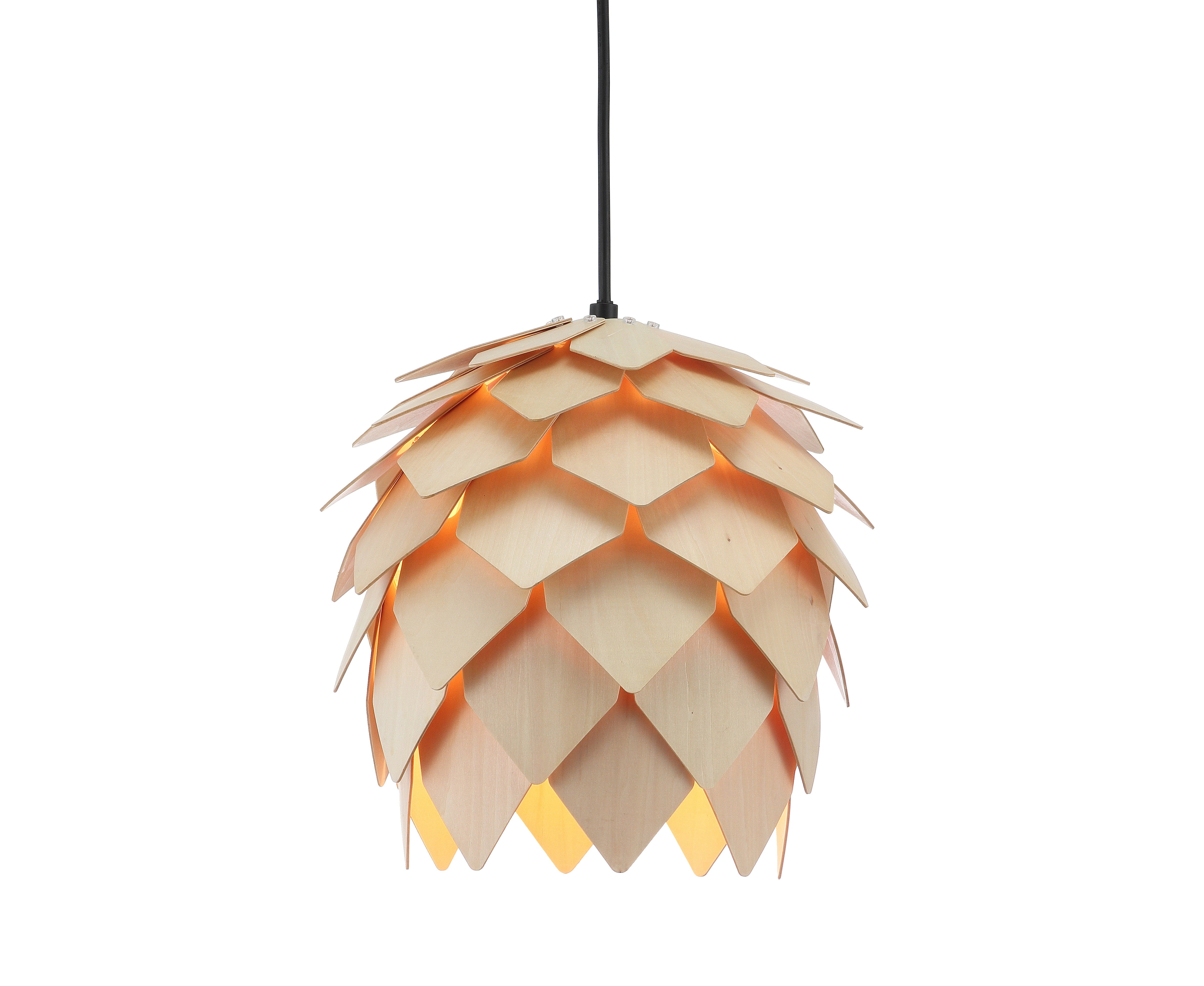 Simon Pinecone Wood LED Pendant