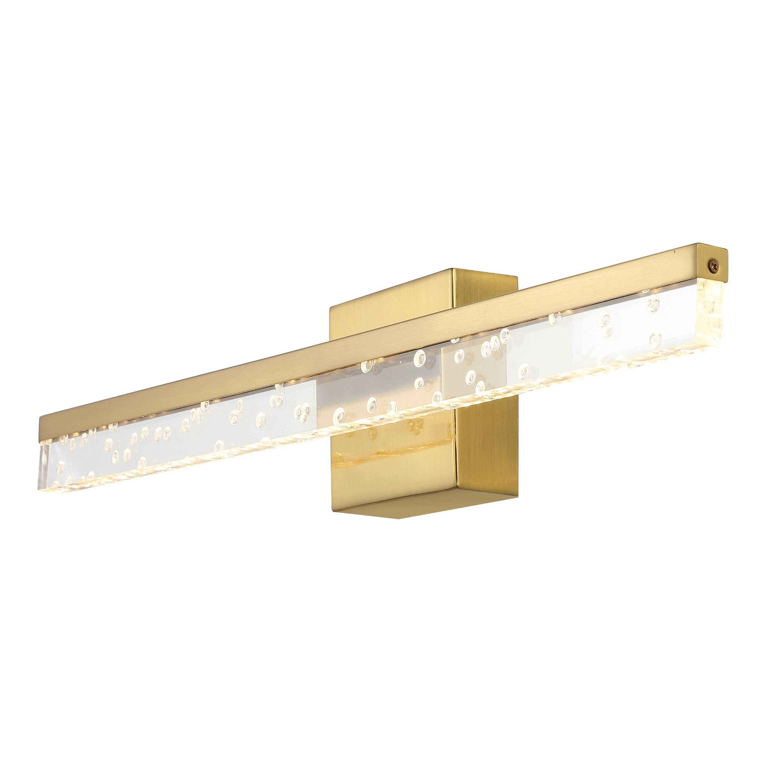 Mario 1-Light Modern Contemporary 360-Degree Rotatable Iron/Seeded Acrylic Integrated LED Vanity Light