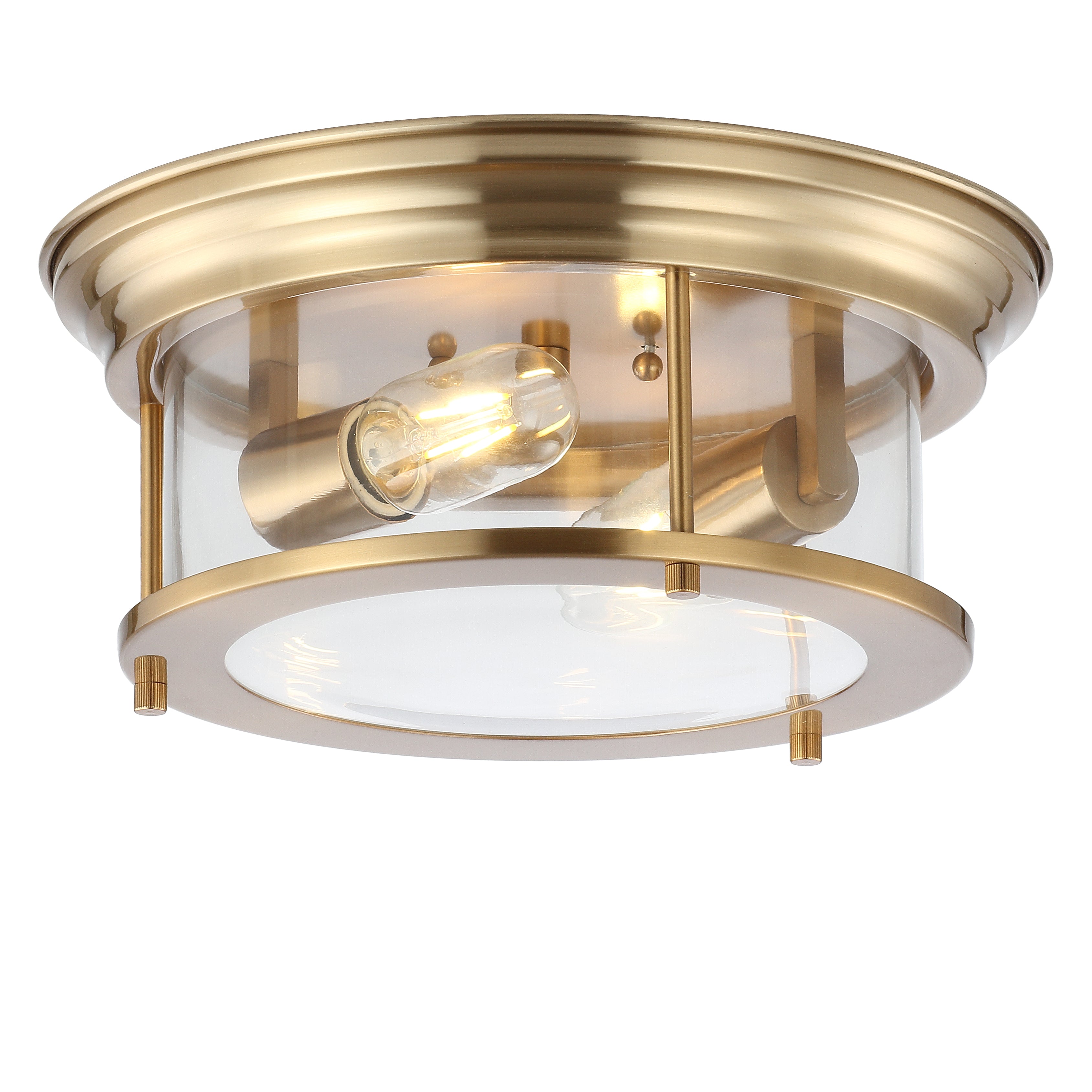 Lauren 2-Light Metal/Glass LED Flush Mount