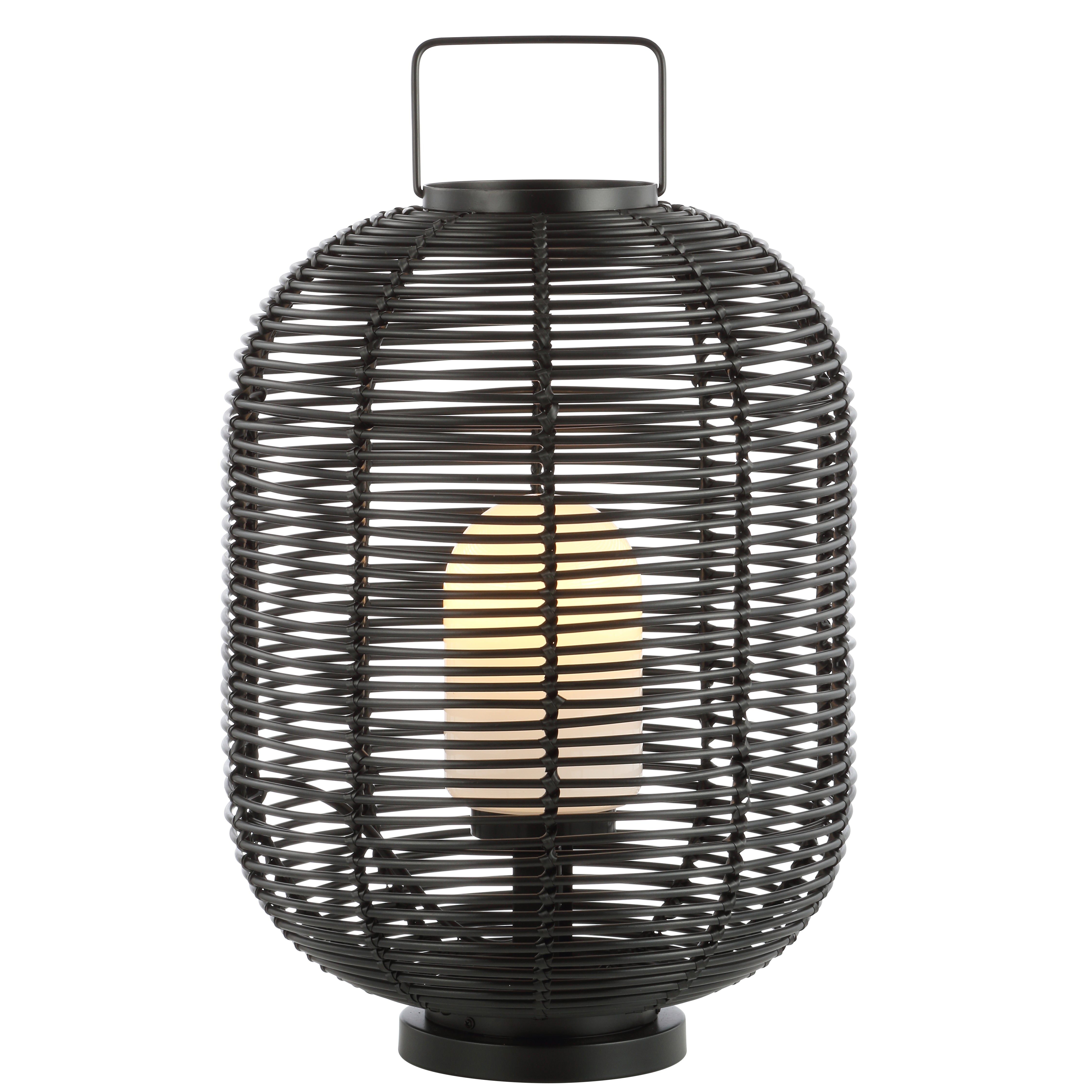 Kandella Outdoor Woven Oval Asian LED Lantern