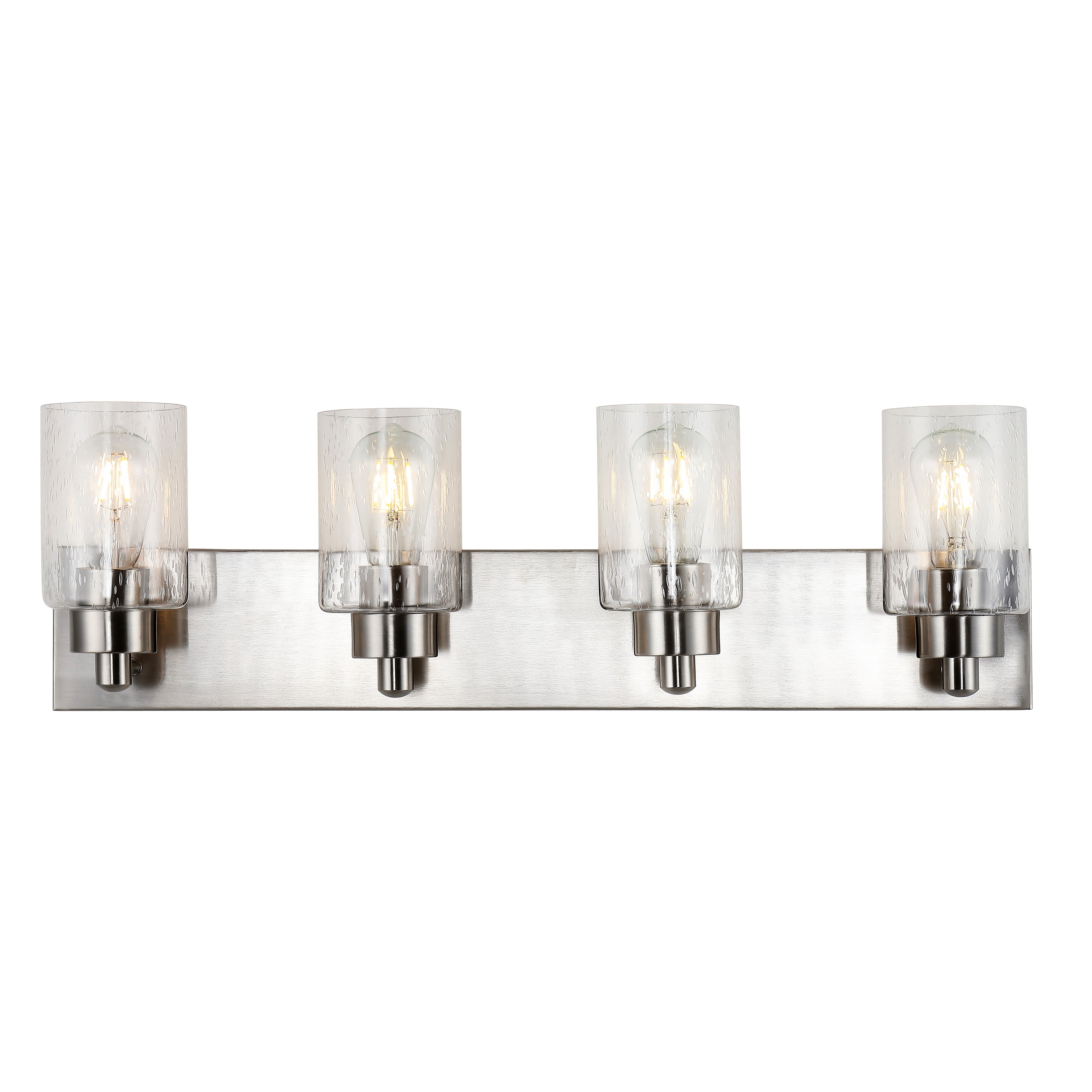 Irving 4-Light Seeded Glass/Iron Modern Contemporary LED Vanity Light