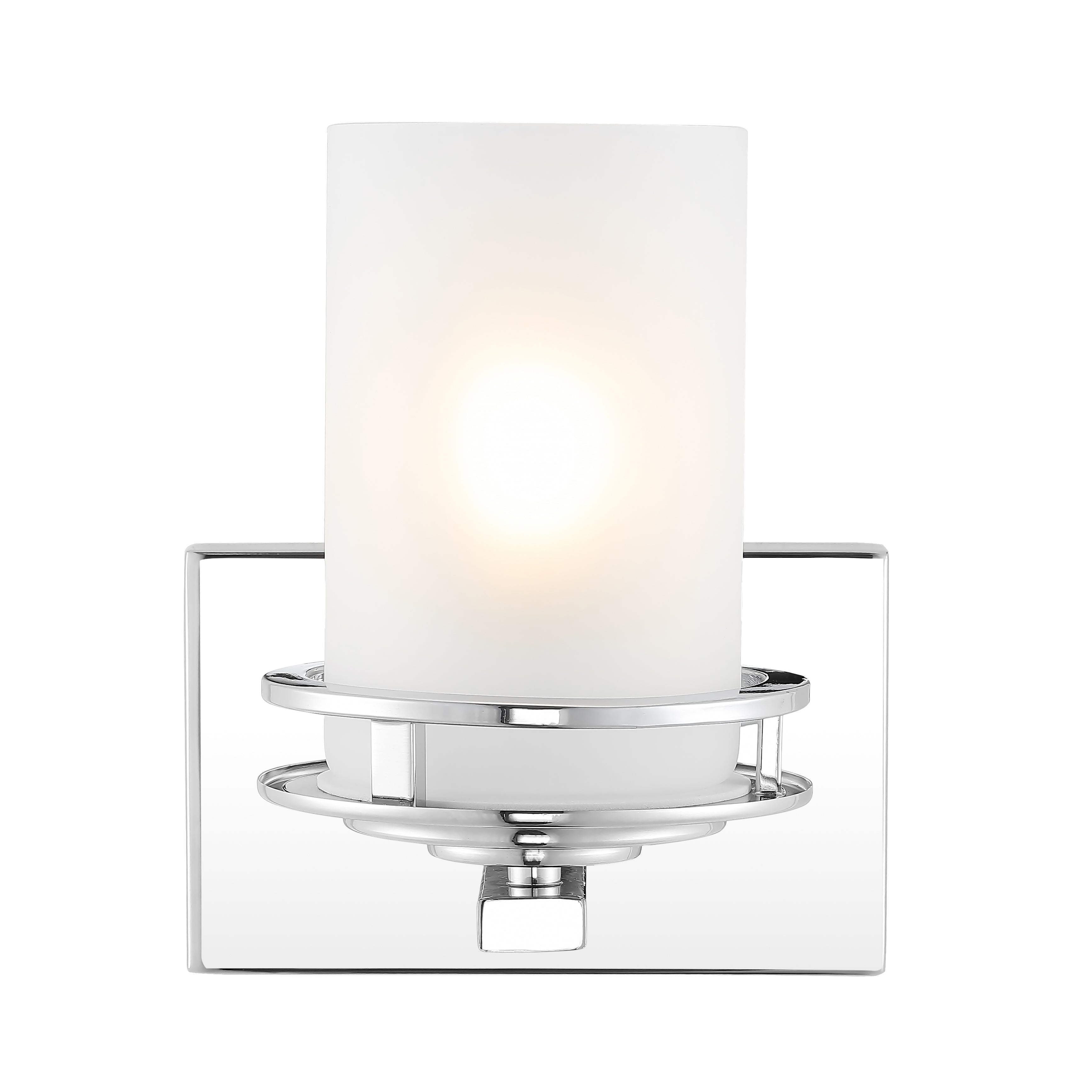 Fairfax 1-Light Metal/Frosted Glass Contemporary Glam LED Vanity Light