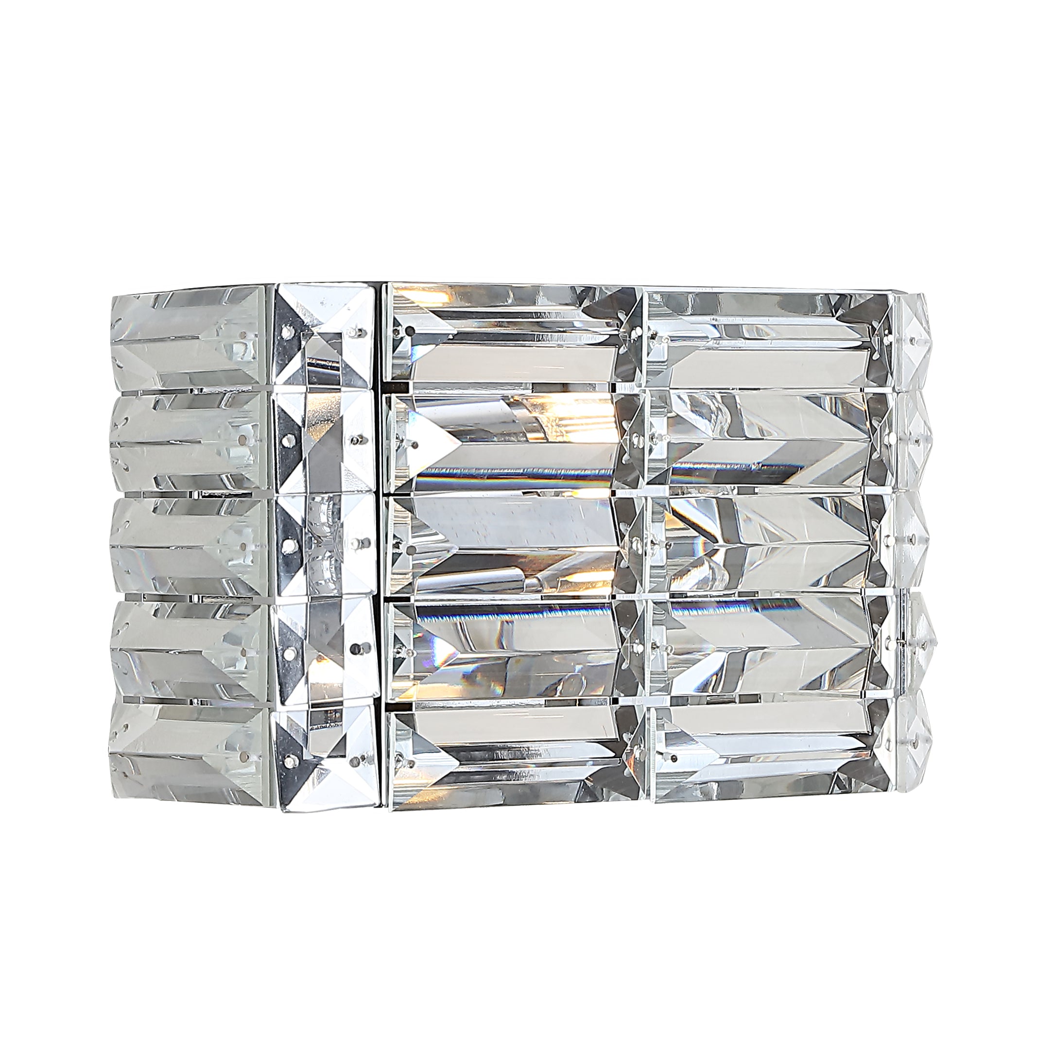 Evelyn 1-Light Iron/Crystal Glam Modern LED Vanity Light