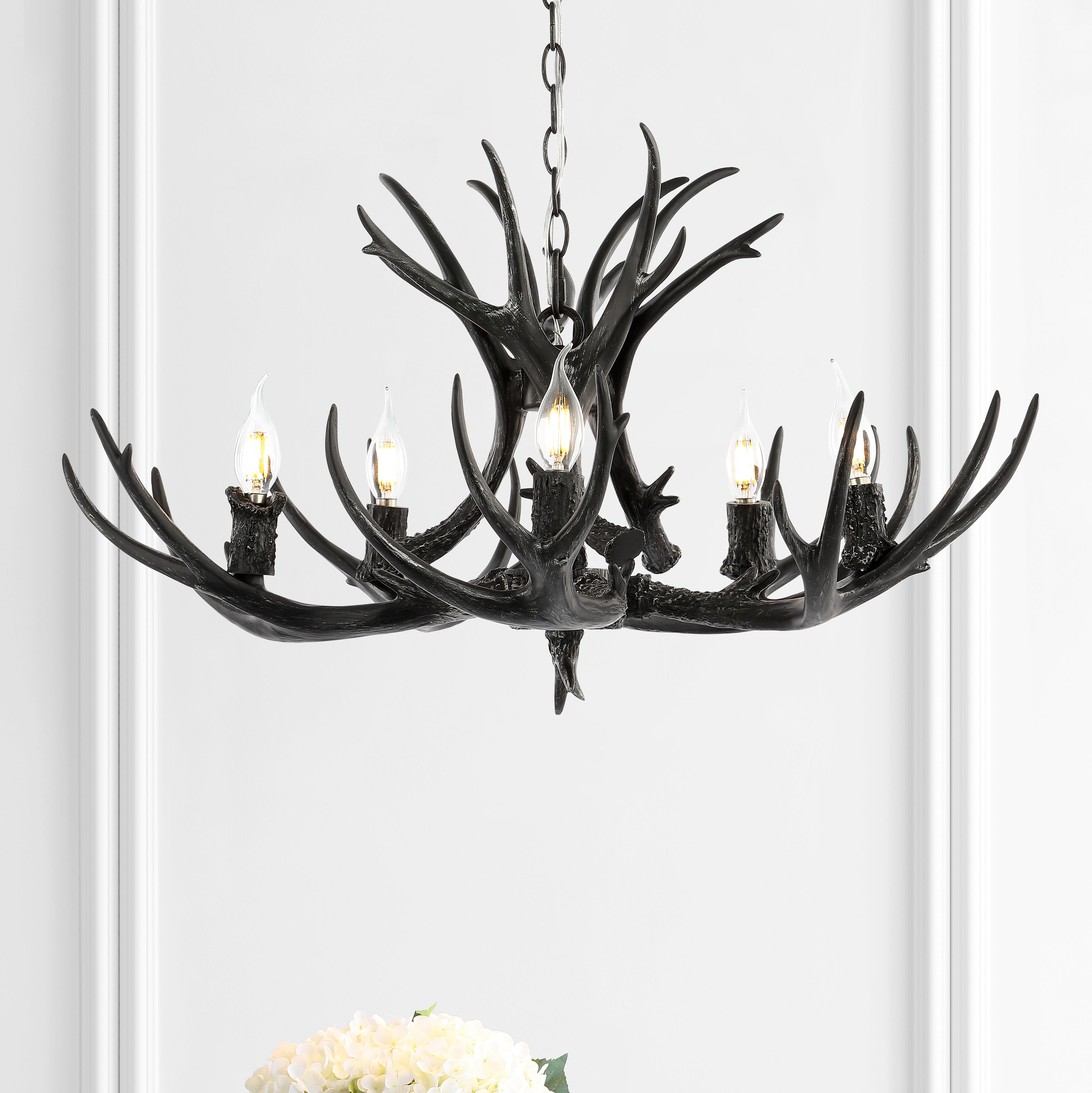 Eldora 5-Light Rustic Farmhouse Iron LED Chandelier