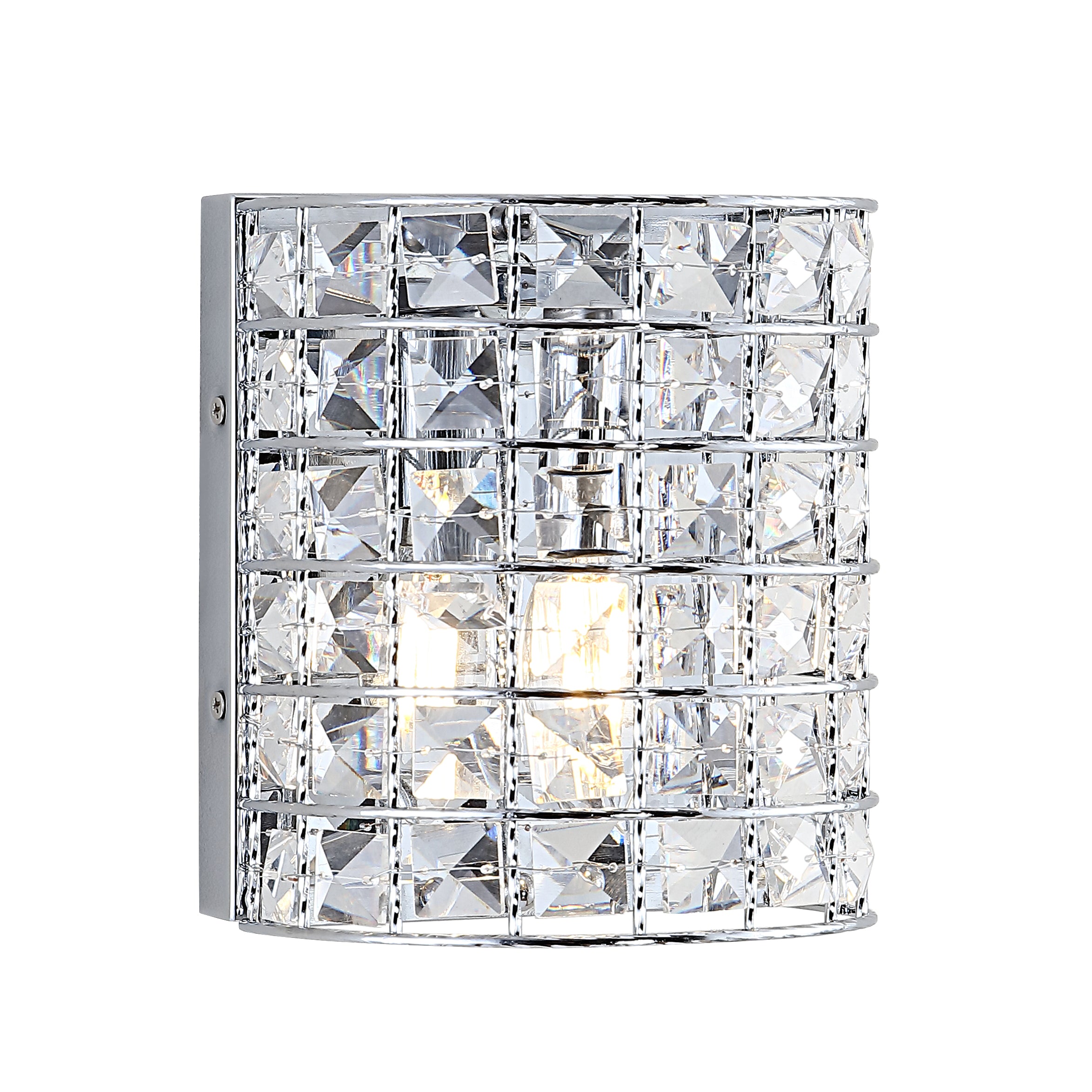 Clara 1-Light Metal/Crystal Classic Glam LED Vanity Light