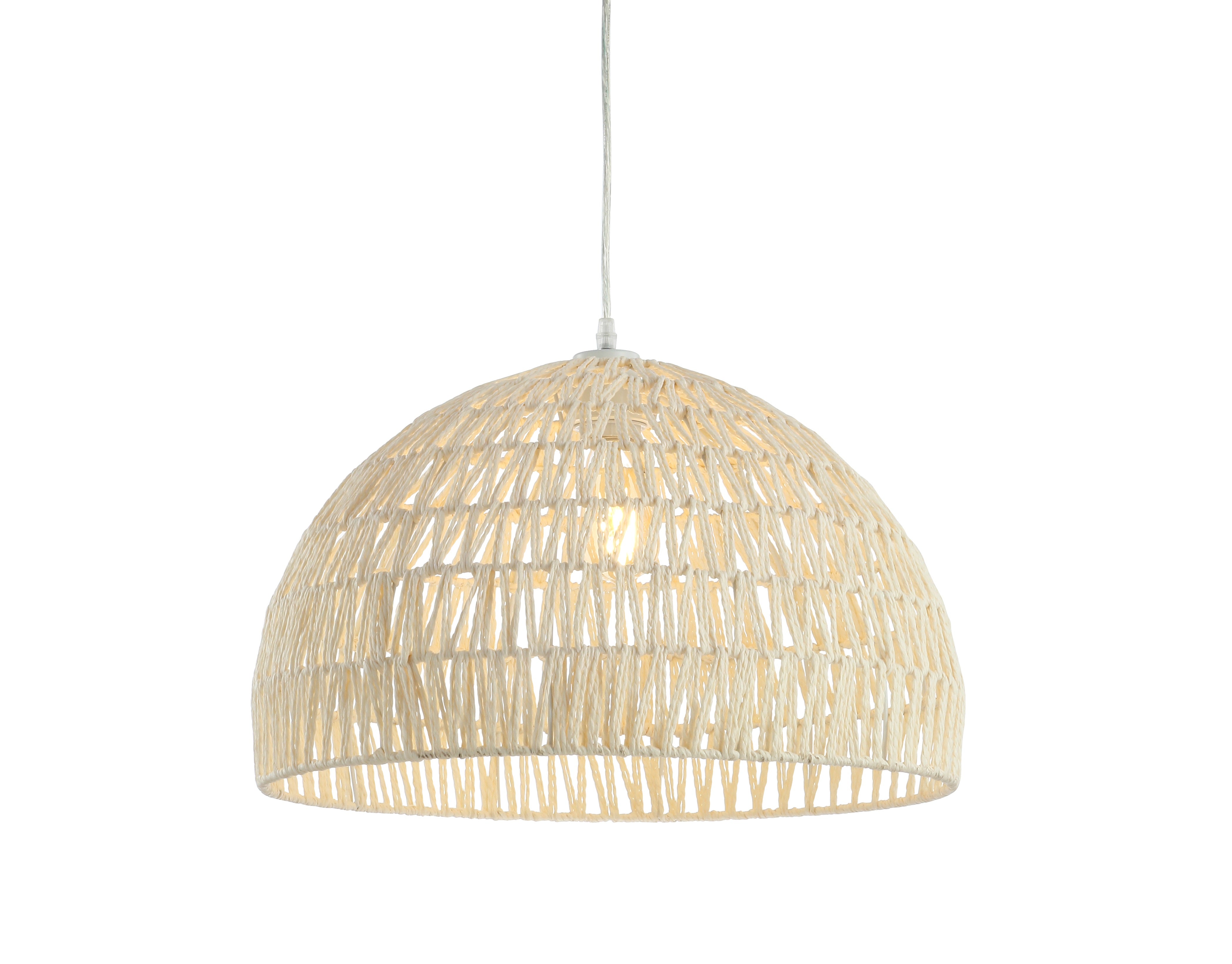 Campana 1-Light Bohemian Modern Woven Rope/Iron LED Pendant