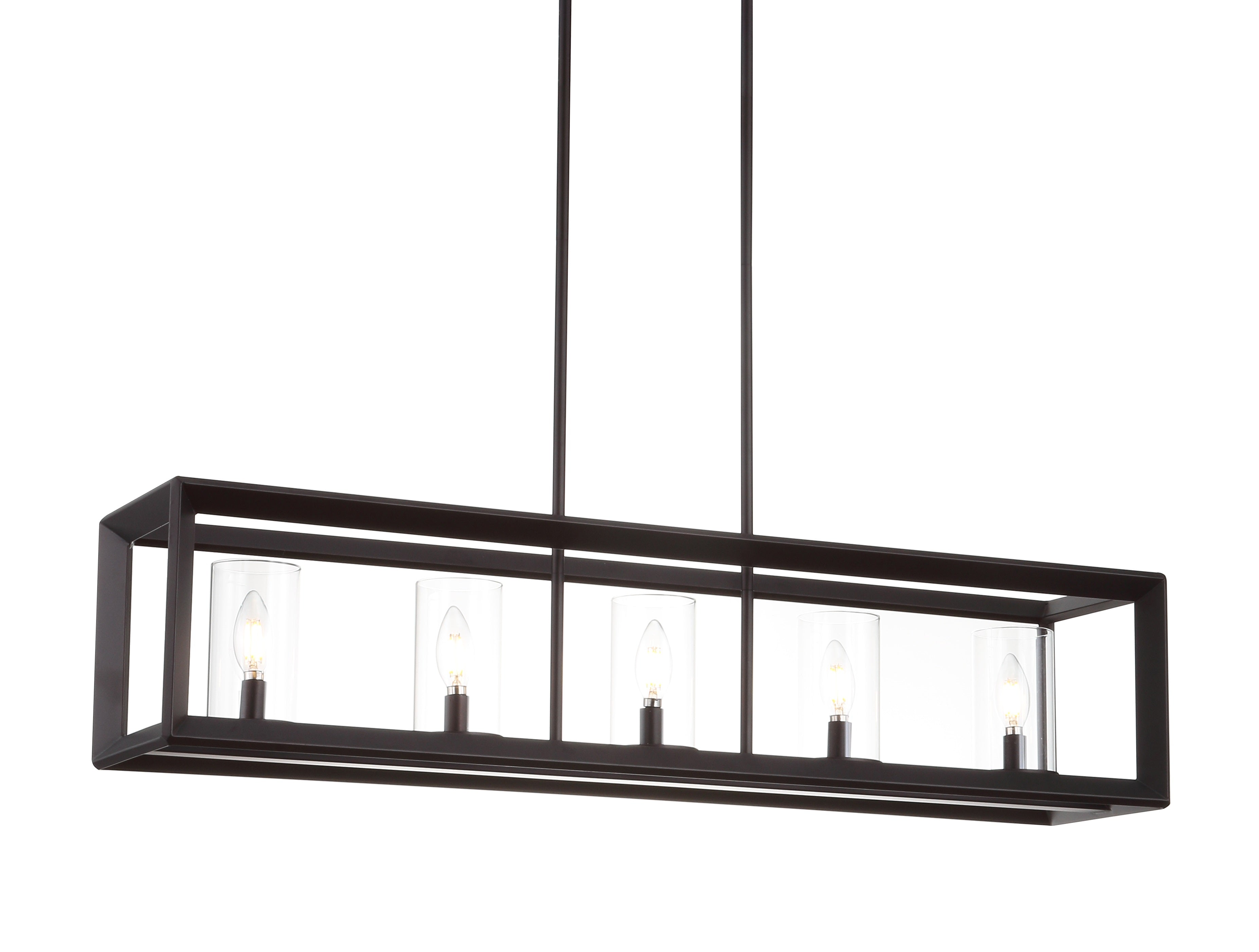 Anna Linear 5-light Metal/Glass LED Pendant