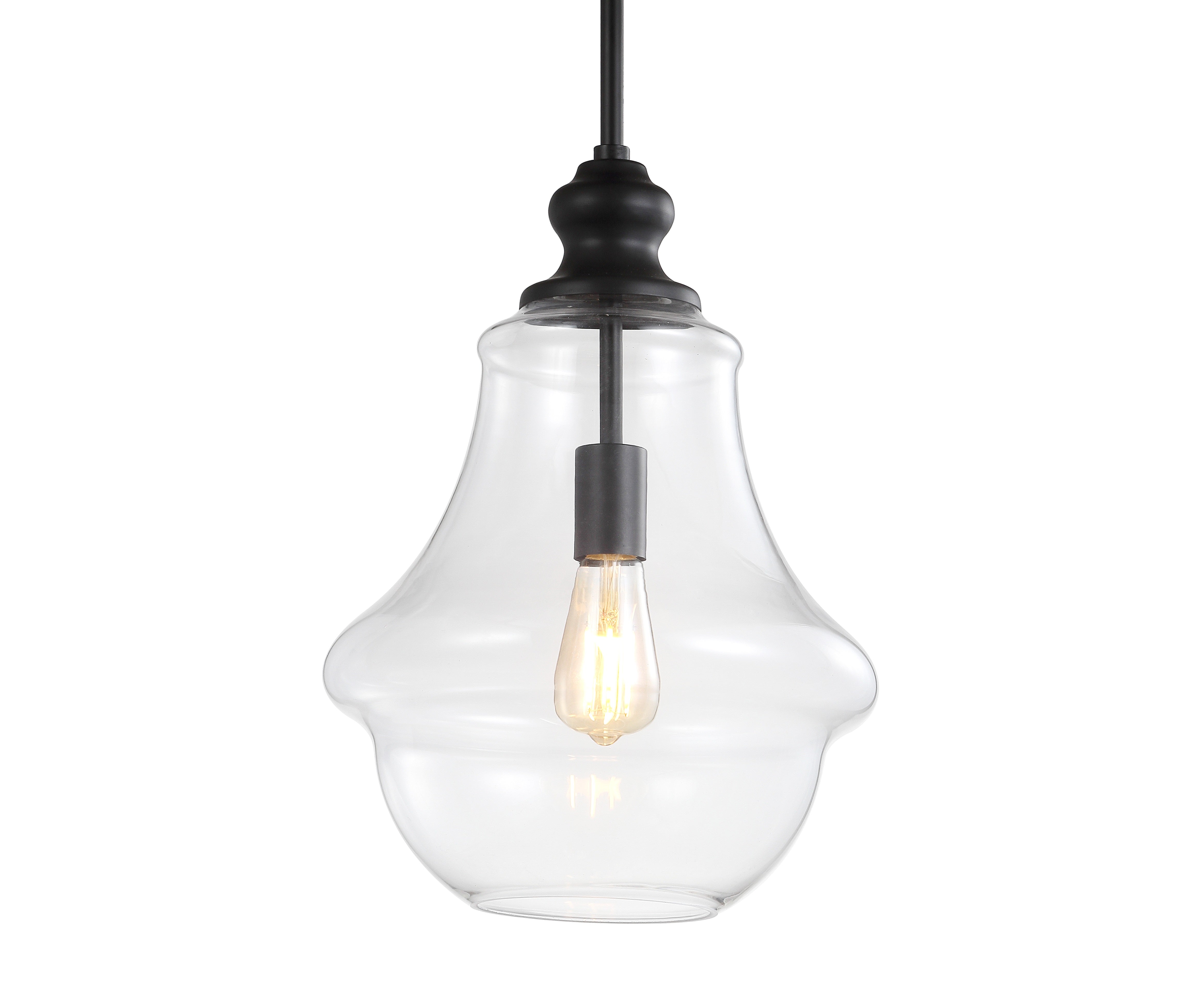 Adam Adjustable Metal/Glass LED Pendant