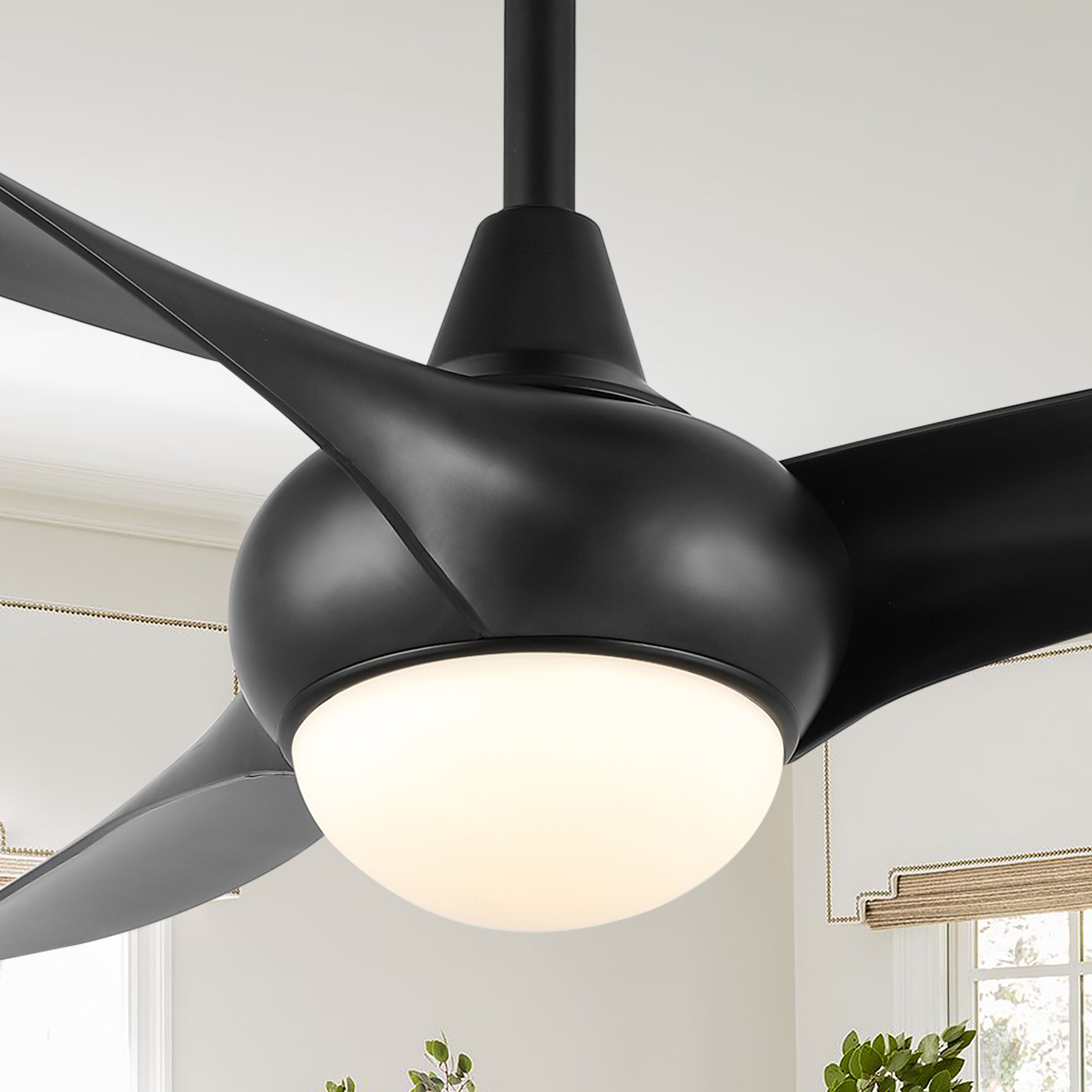 Aviator 1-Light Coastal Vintage Iron/Plastic Mobile-App/Remote-Controlled 6-Speed Retro Swirl Integrated LED Ceiling Fan