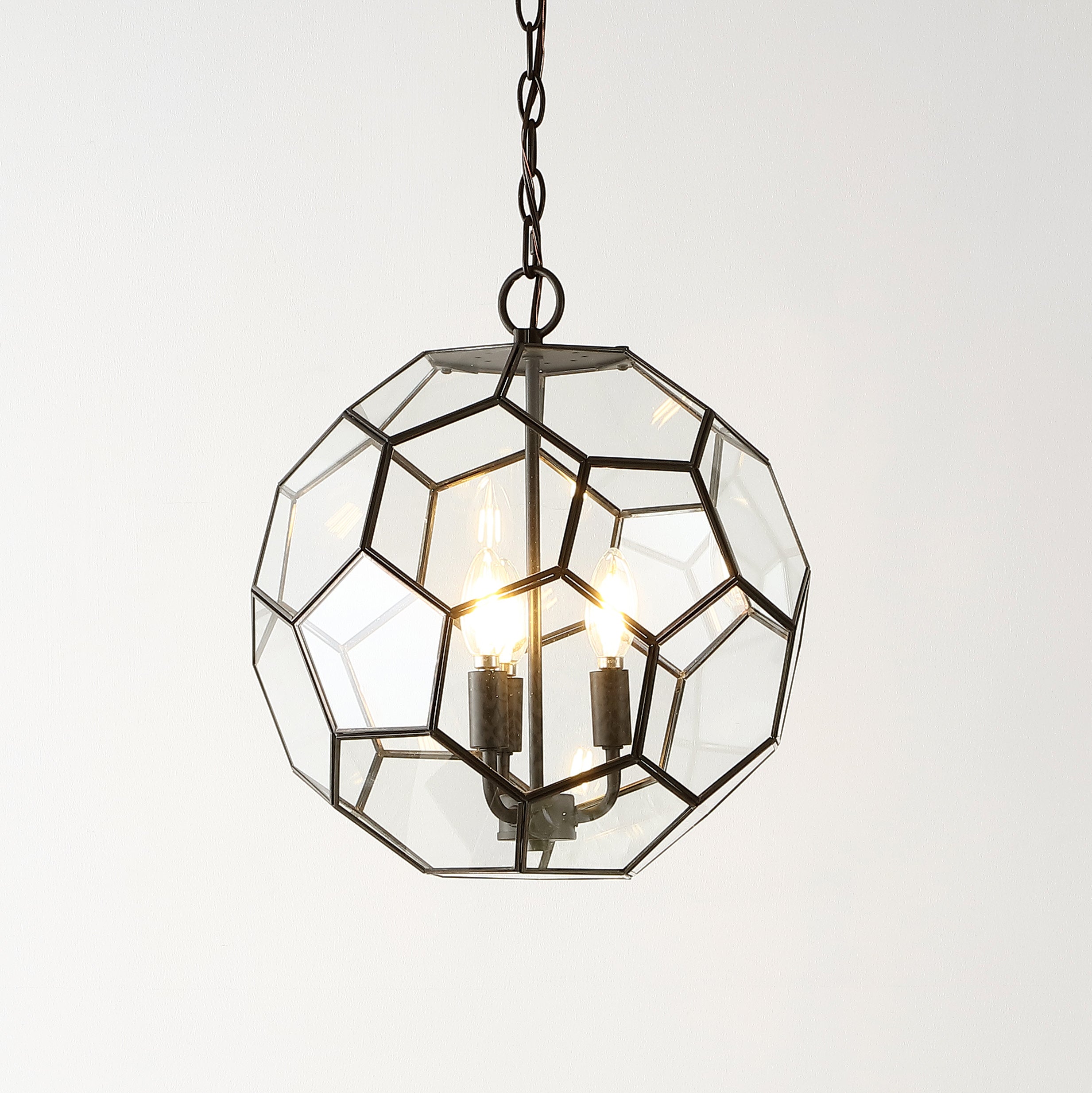 Bee 3-Light Modern Farmhouse Iron/Glass LED Pendant