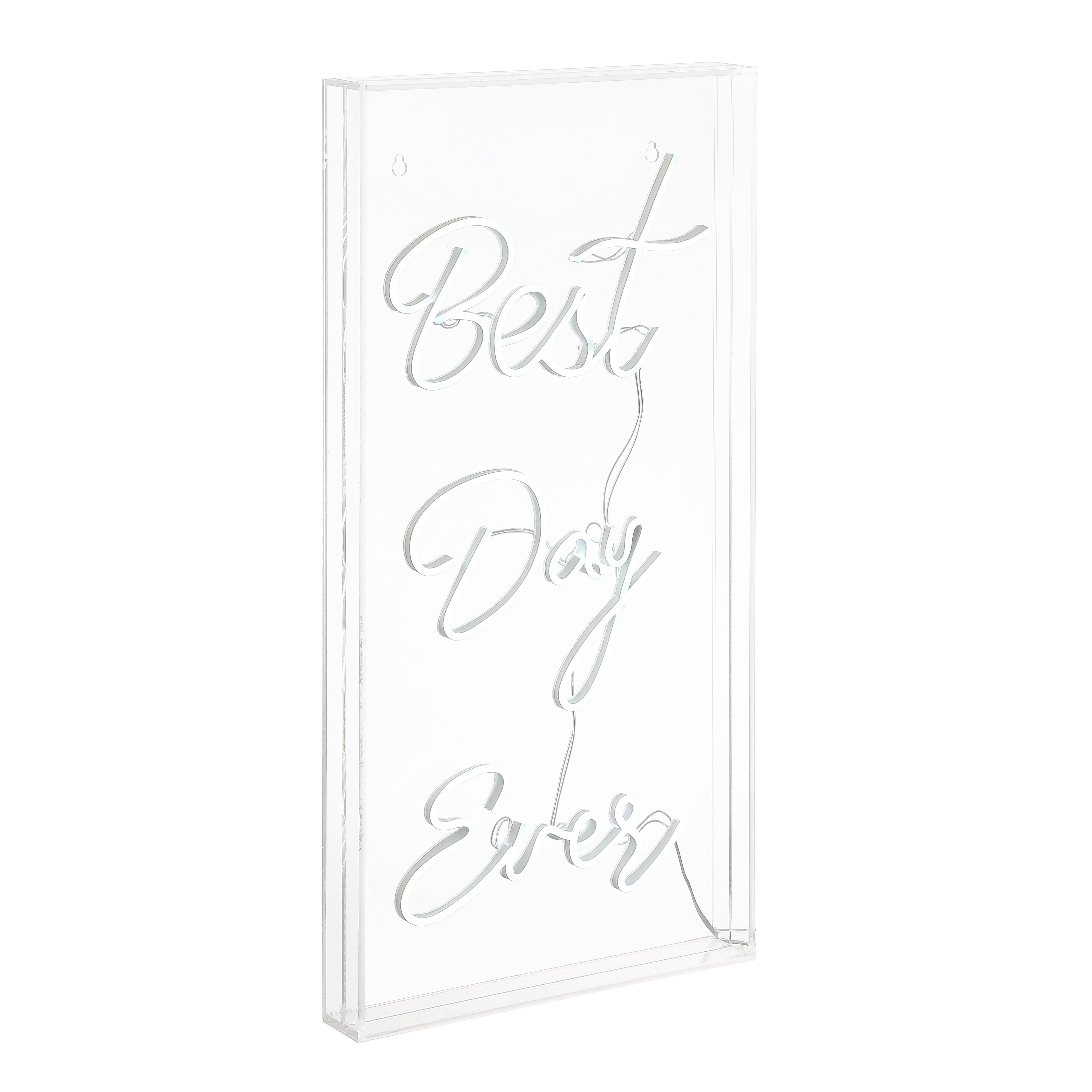 Best X 23.63"" Contemporary Glam Acrylic Box USB Operated LED Neon Light