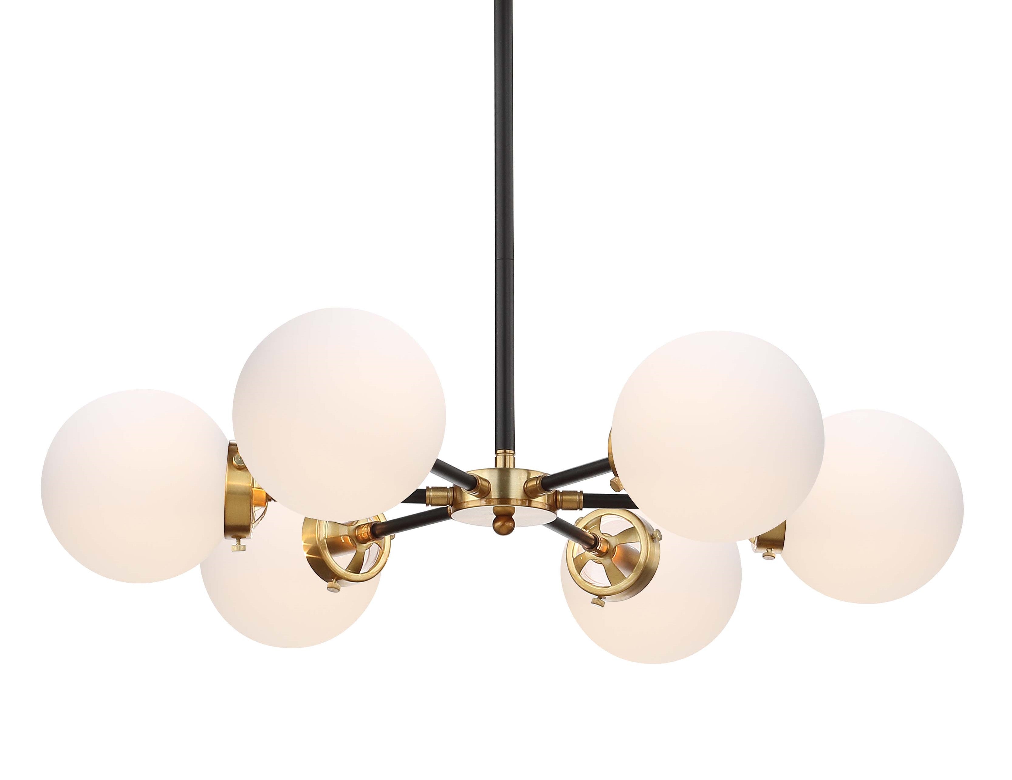 Caleb Brass Cluster Pendant Brass Gold/Black