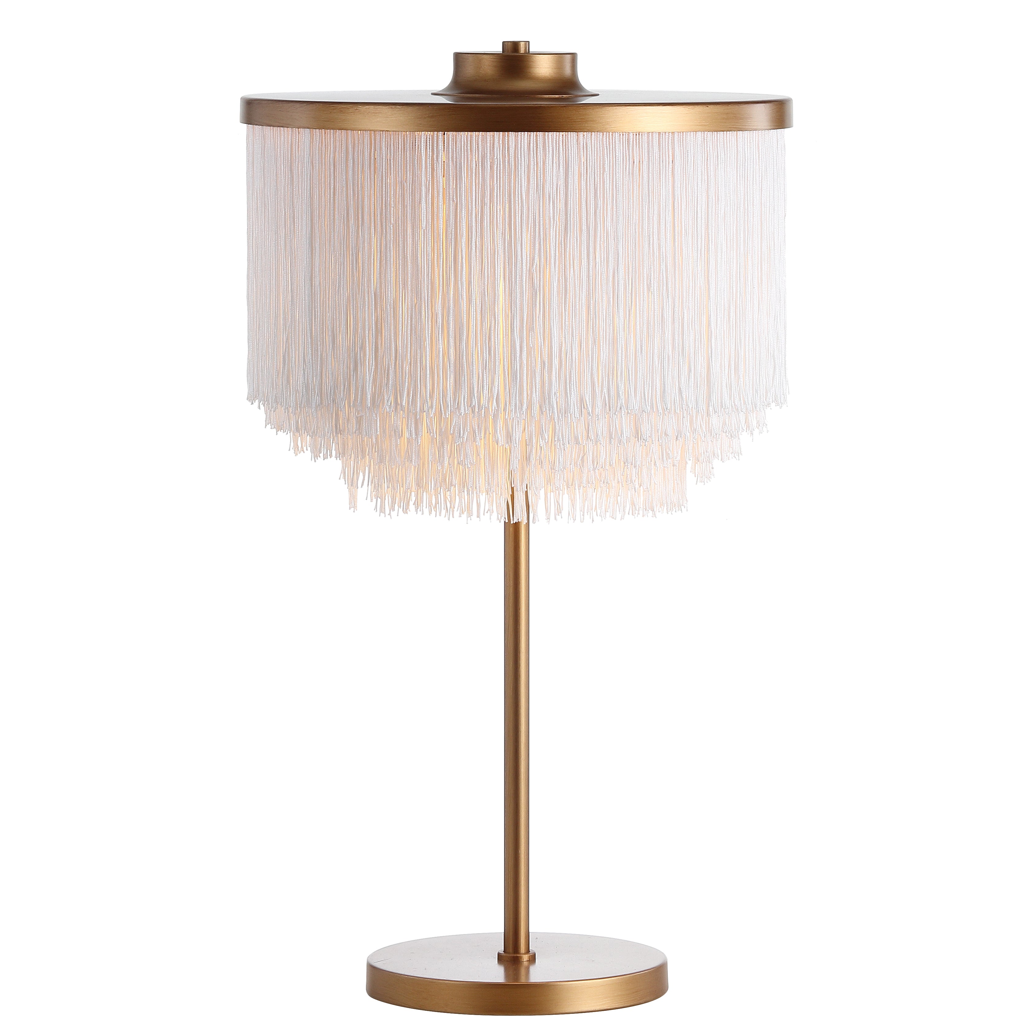 Coco Fringed/Metal LED Table Lamp