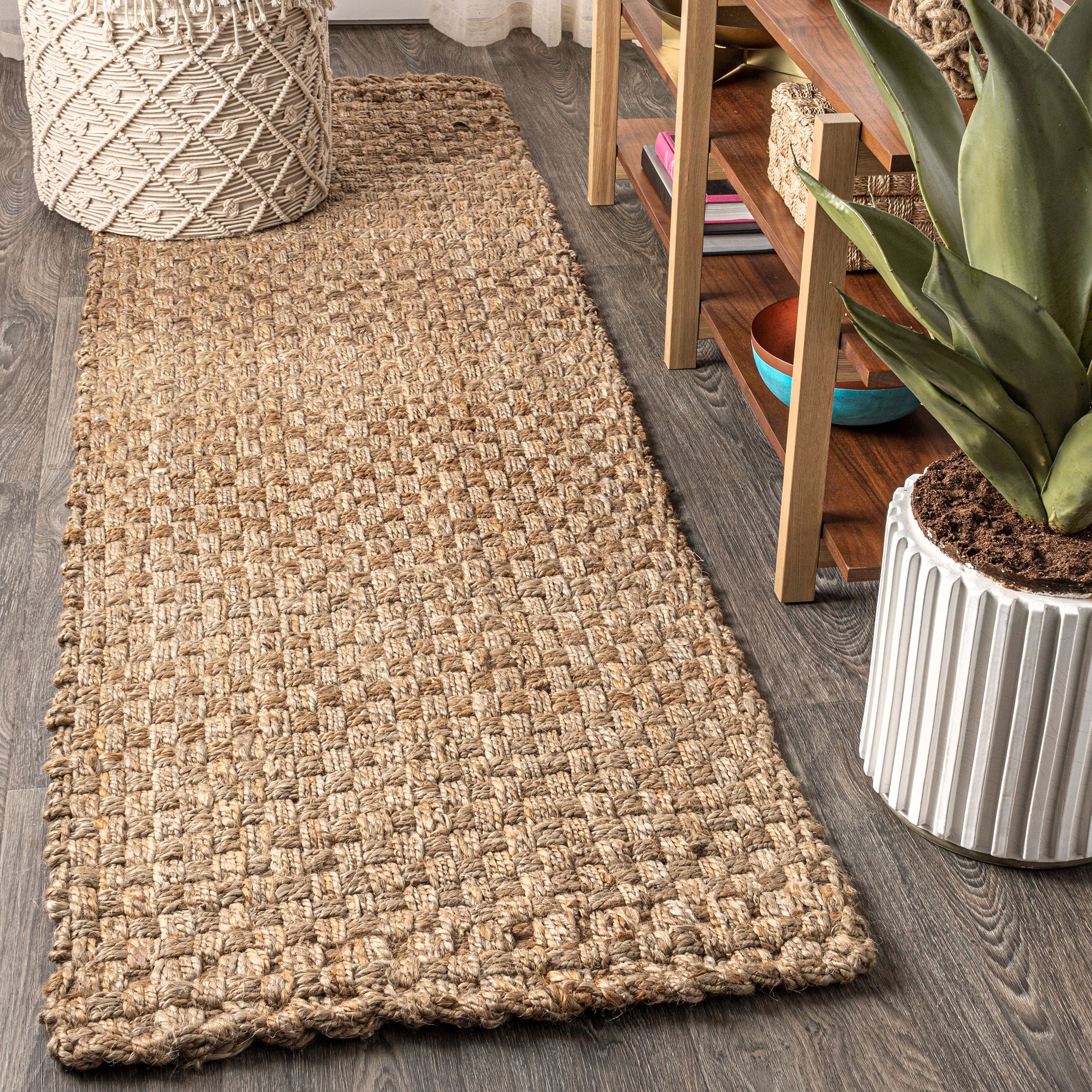 Estera Hand Woven Boucle Chunky Jute Runner Rug