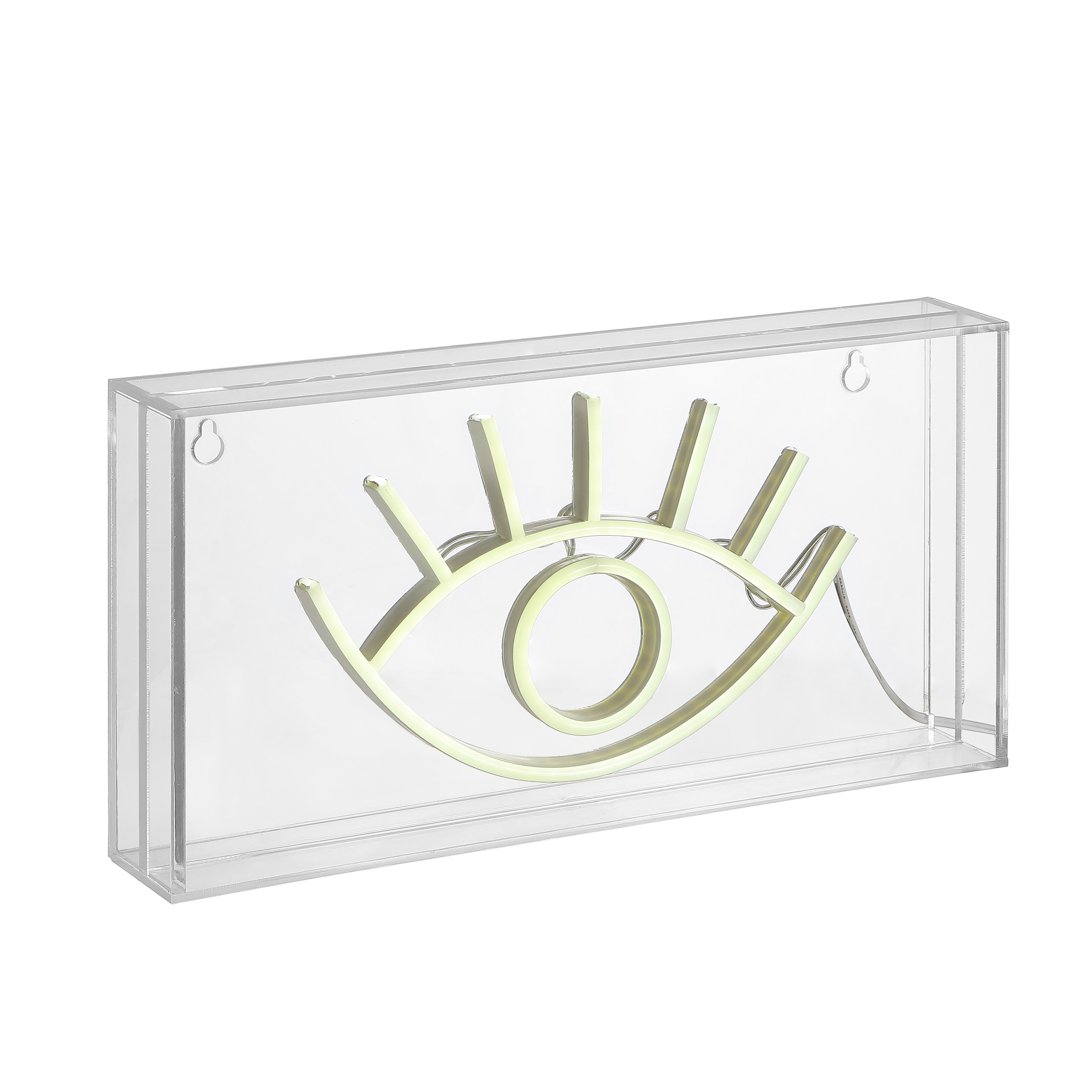 Eye Contemporary Glam Acrylic Box USB Operated LED Neon Light