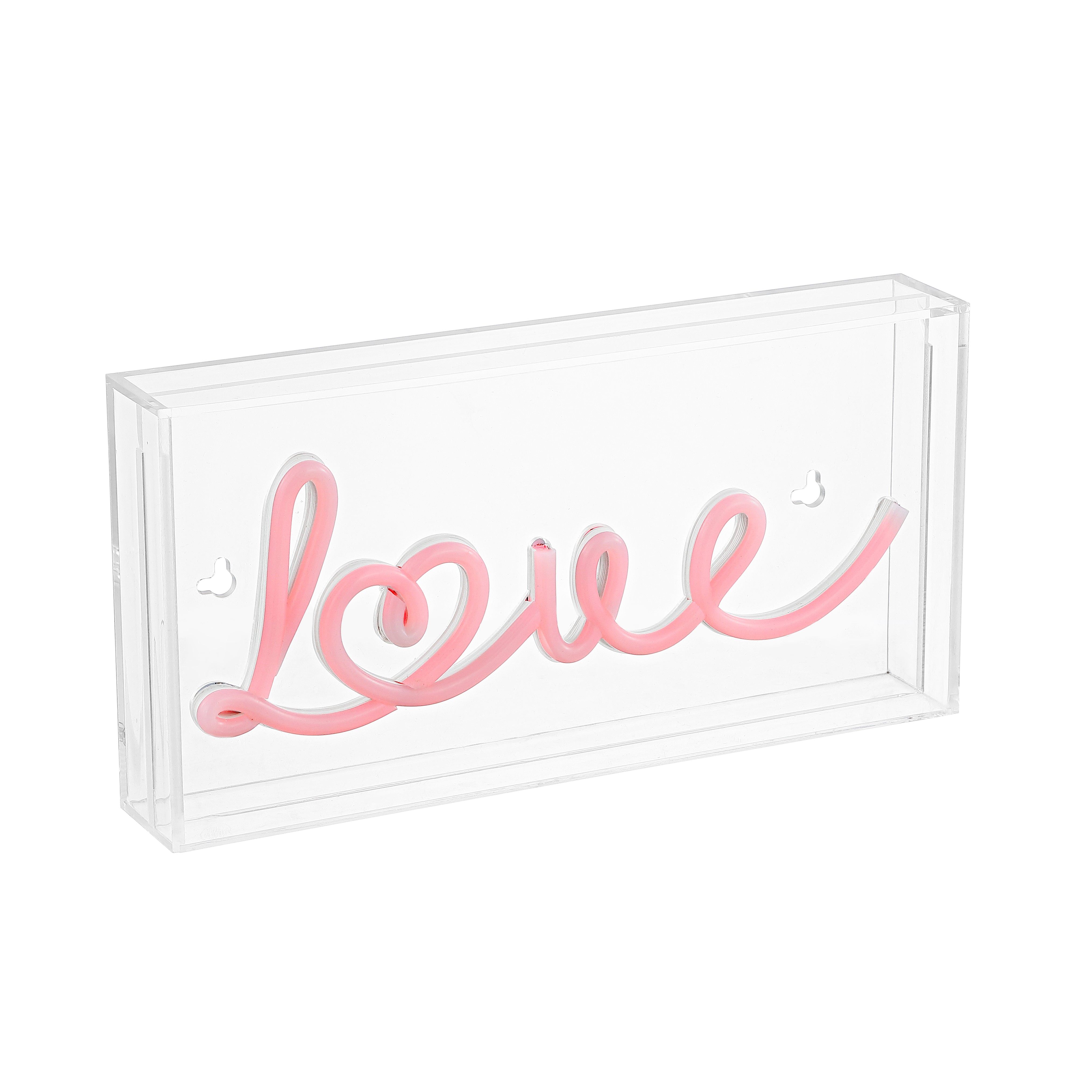 Love X 5.88"" Contemporary Glam Acrylic Box USB Operated LED Neon Light