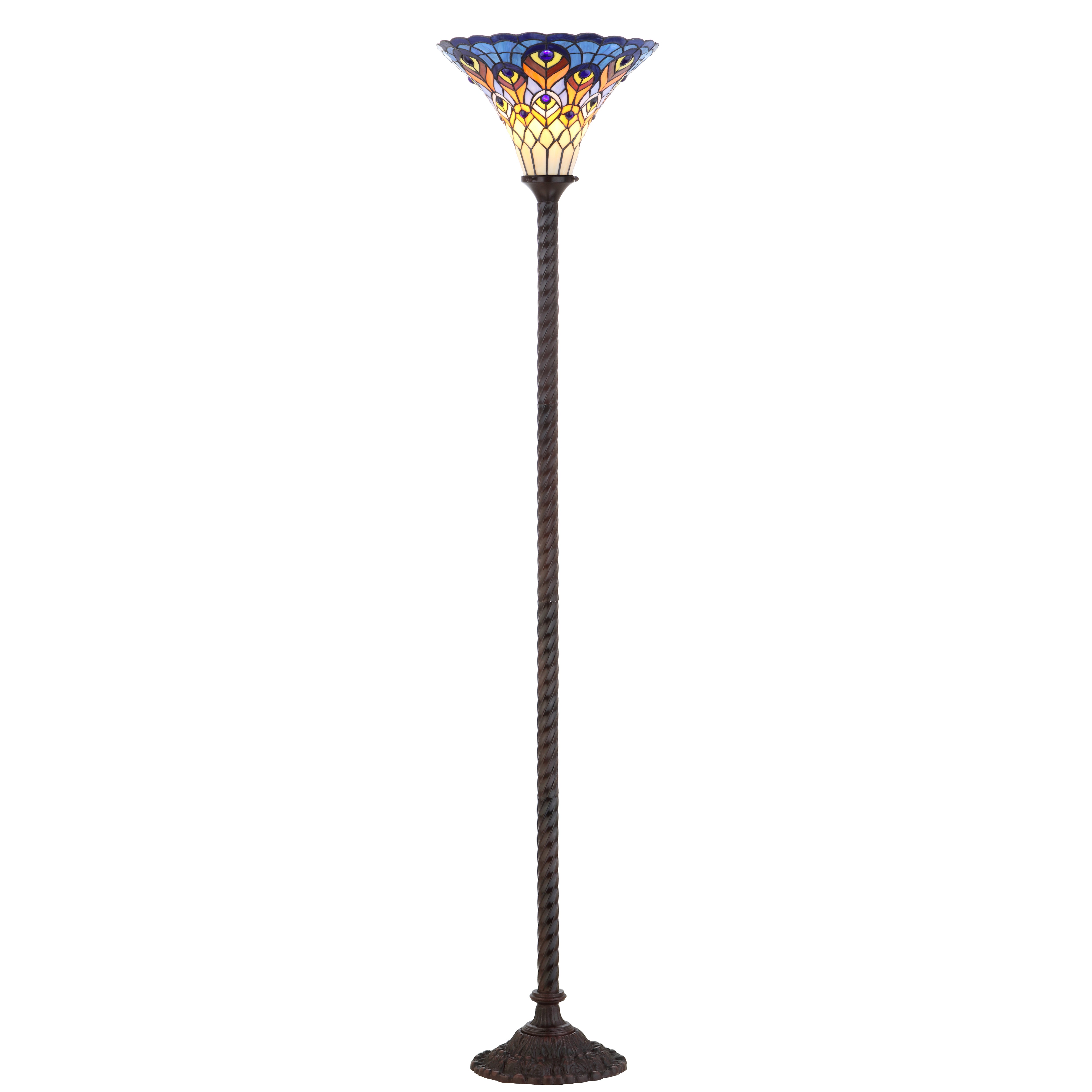 Peacock Torchiere LED Floor Lamp