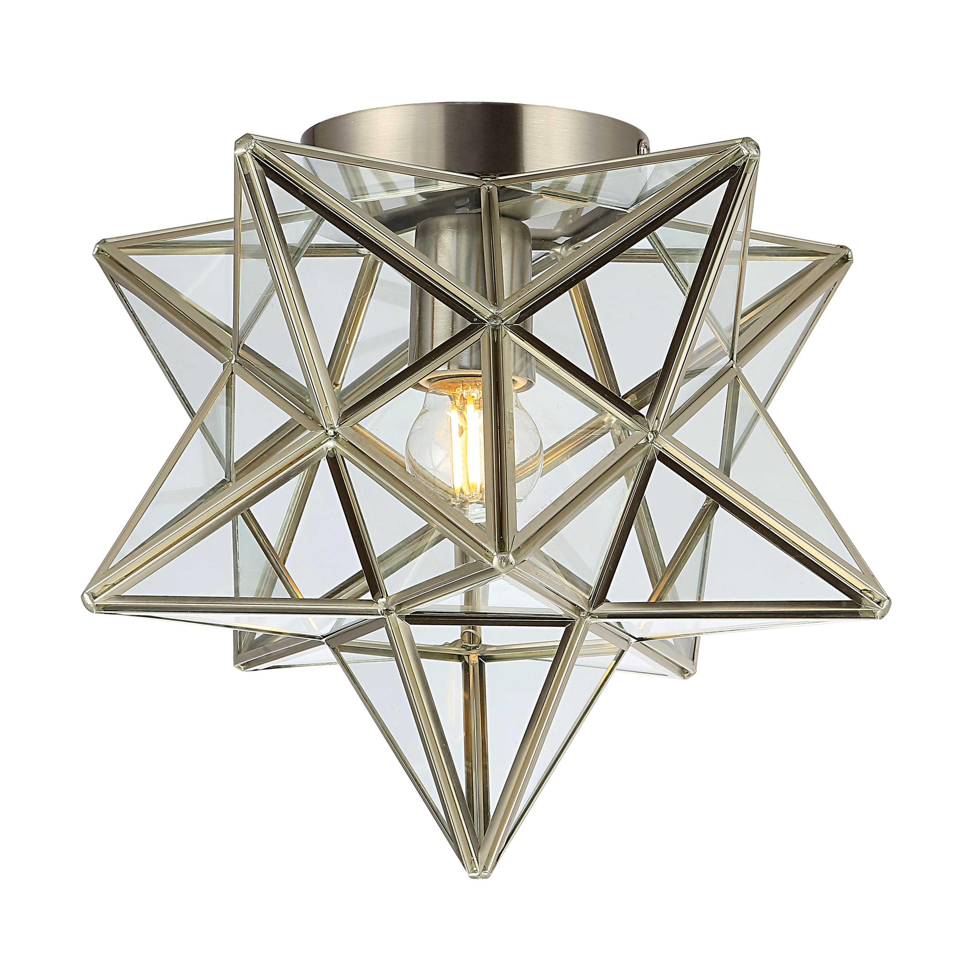 Stella Moravian Star Metal/Glass LED Flush Mount