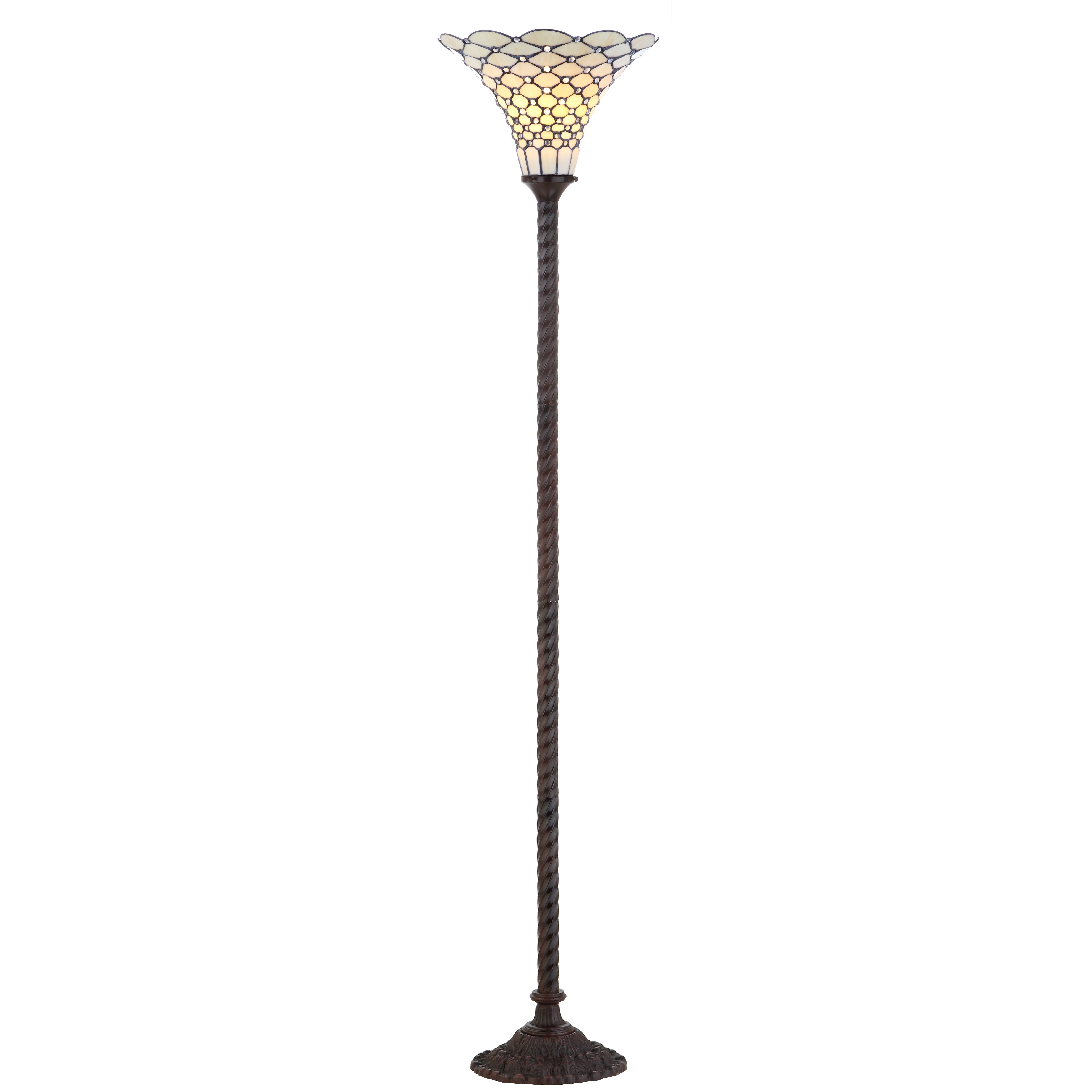 White Torchiere LED Floor Lamp