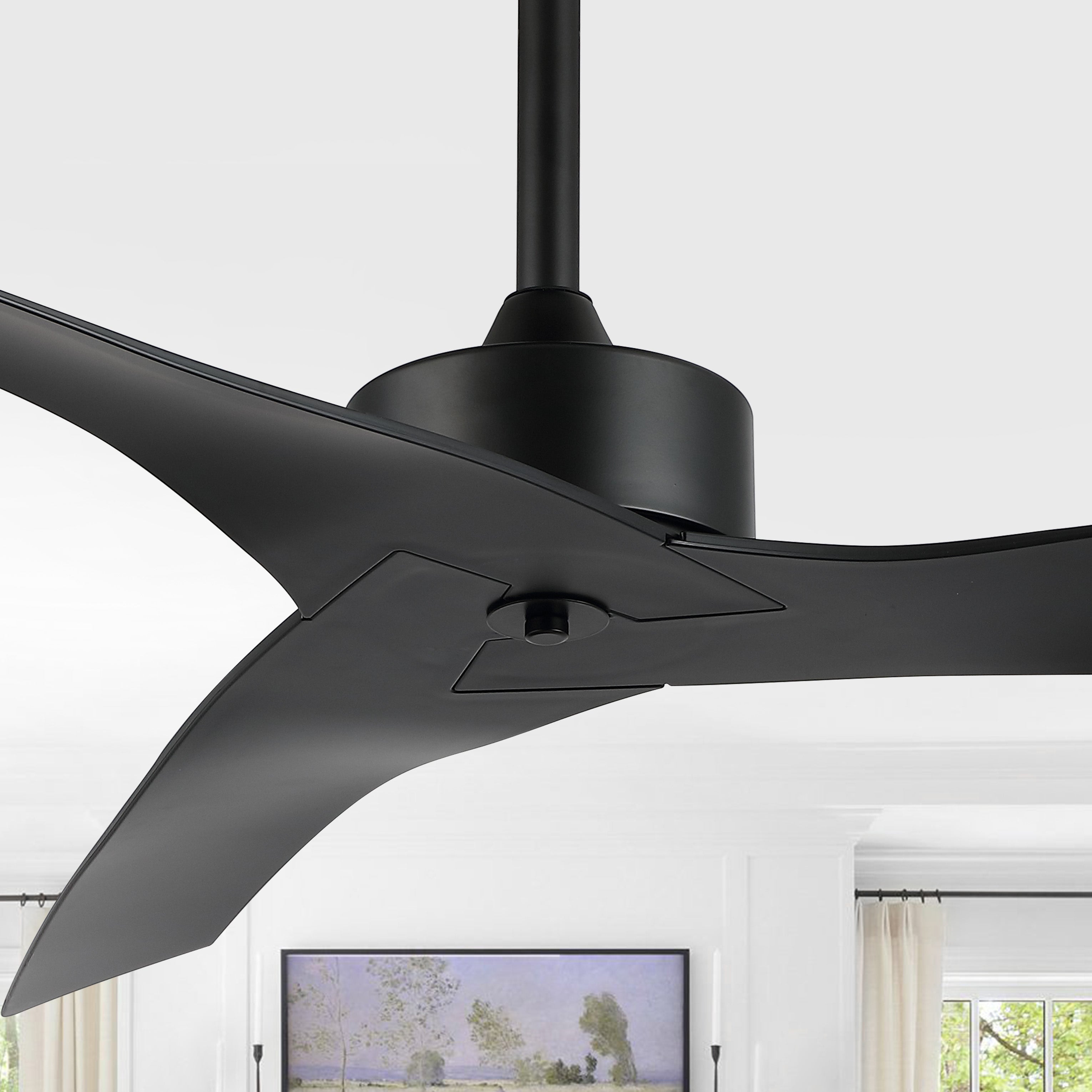 Aldrin Modern Minimalist Iron/Plastic Mobile-App/Remote-Controlled 6-Speed Razor Ceiling Fan