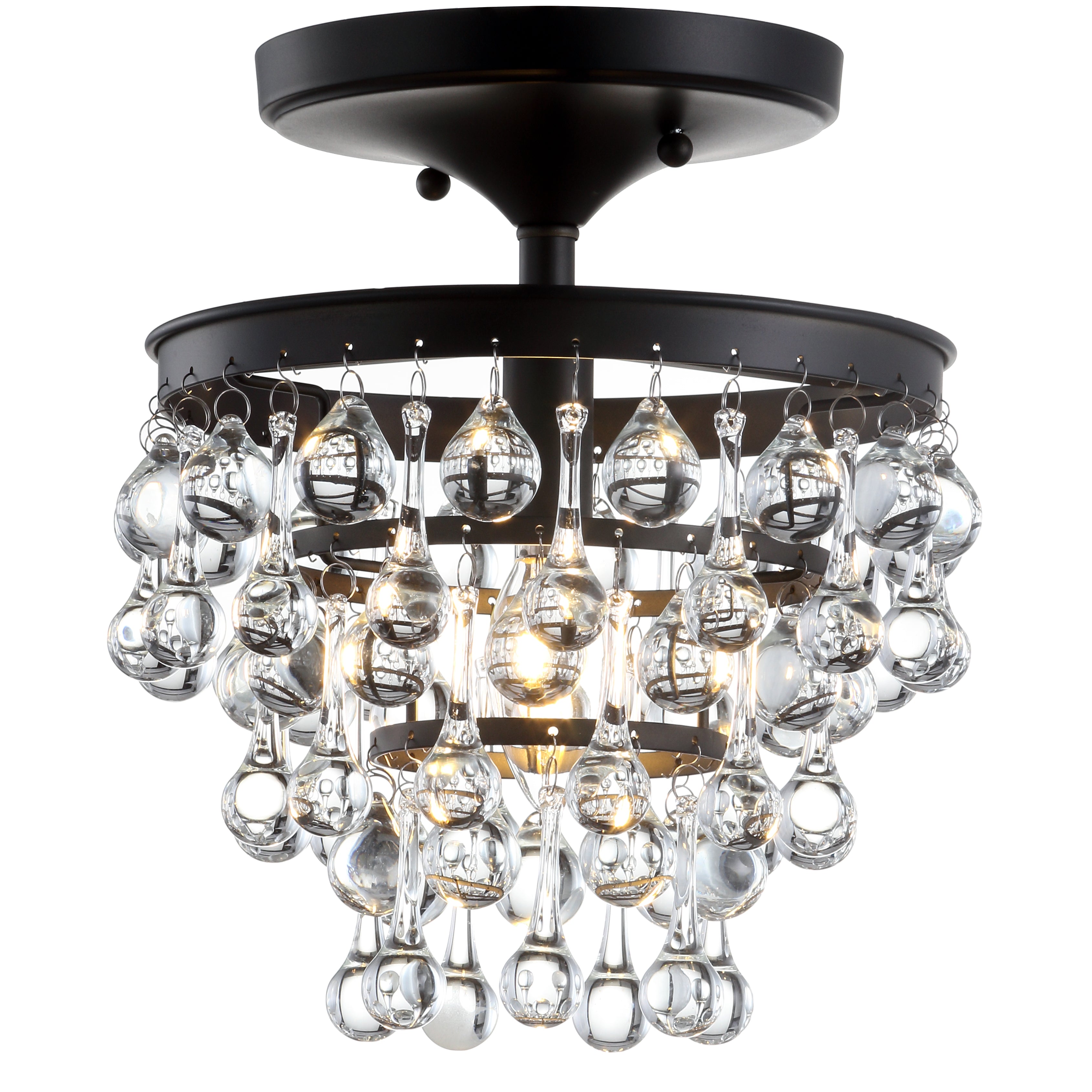 Toronto Metal/Crystal LED Flush Mount