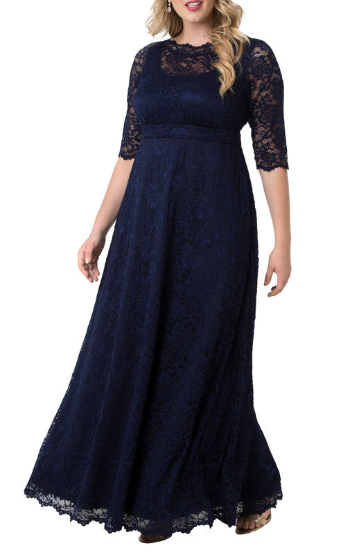 Leona Lace Gown - Plus