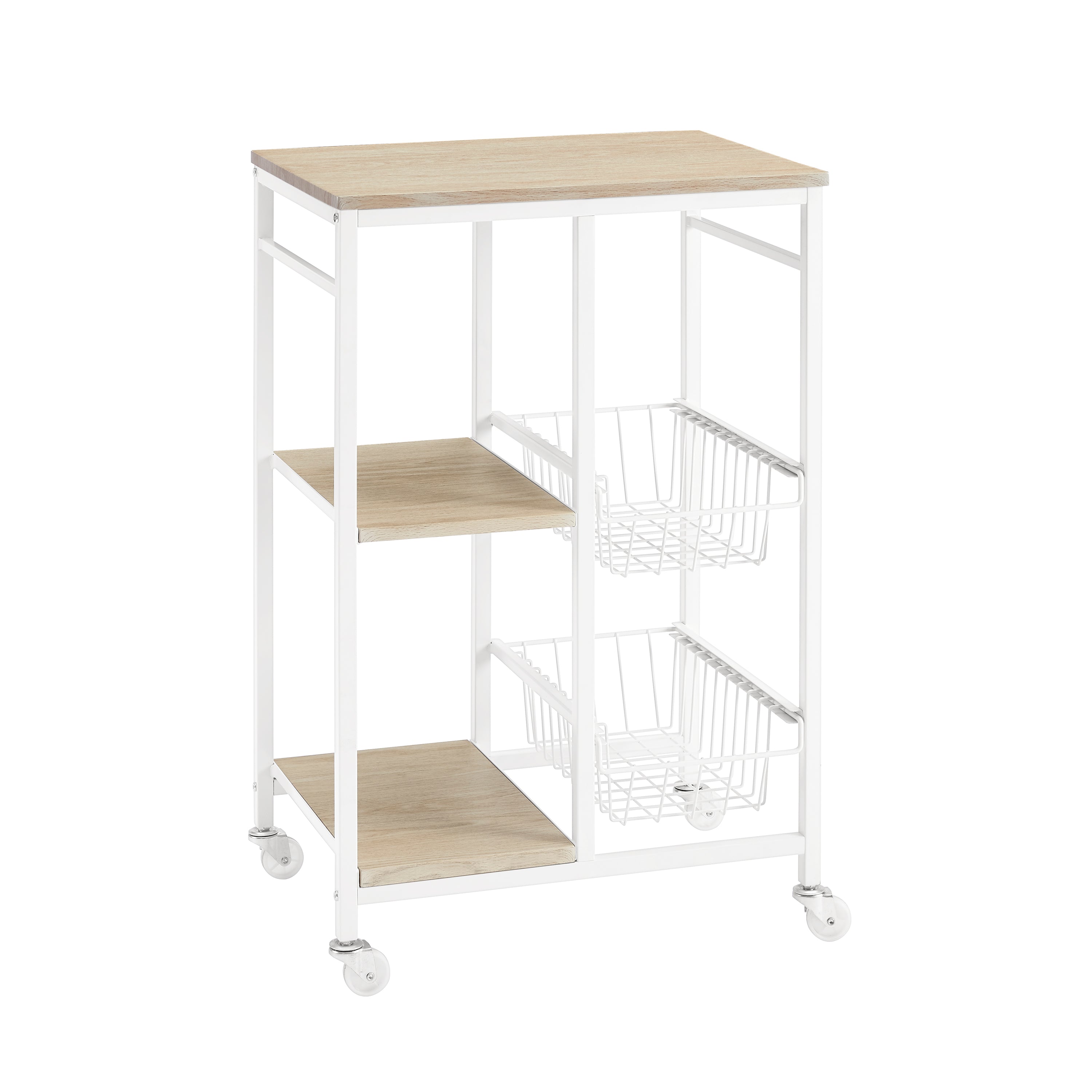 Alicia Small Kitchen Cart White