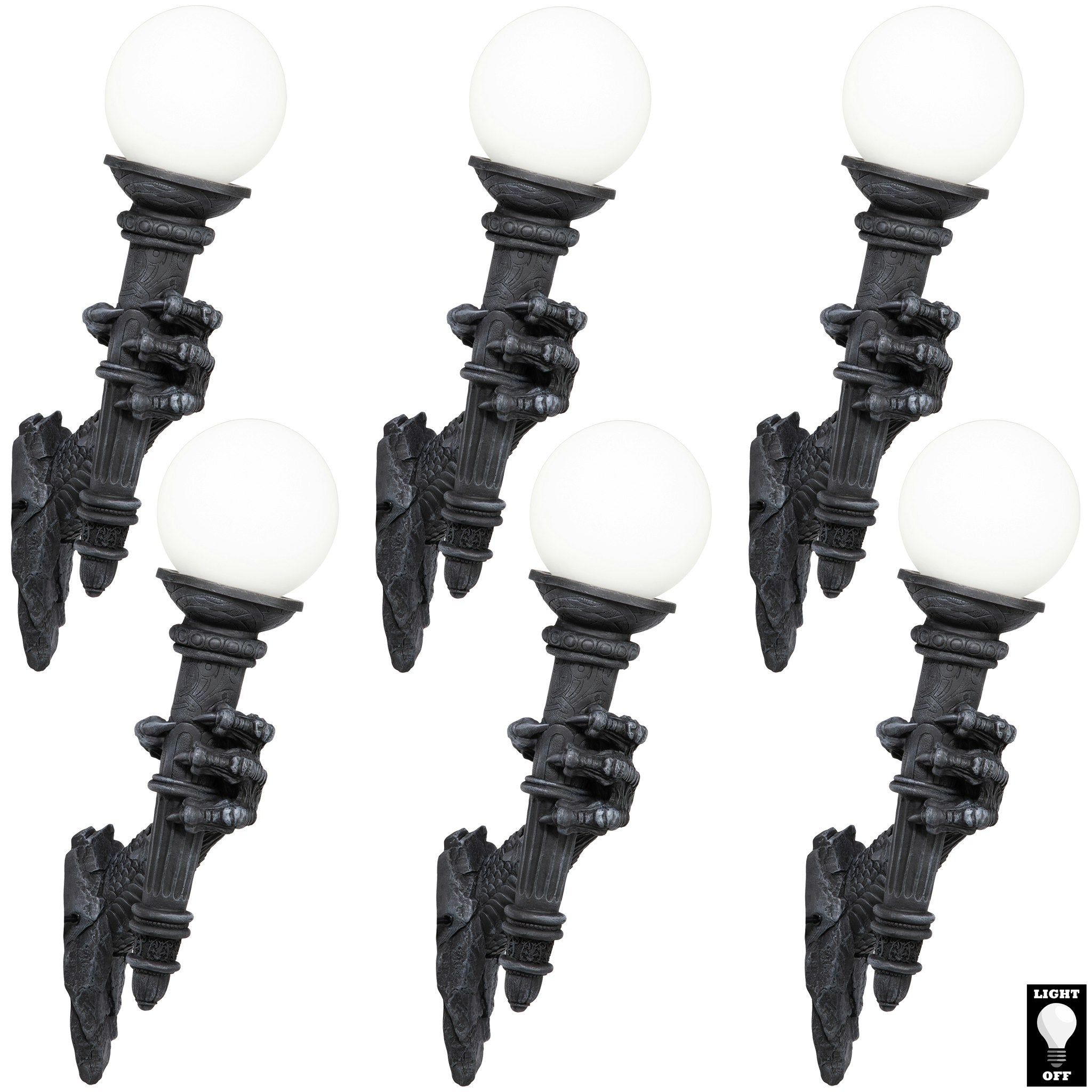 Blackfriar's Gate Wall Torchiere Lamp Set of Six