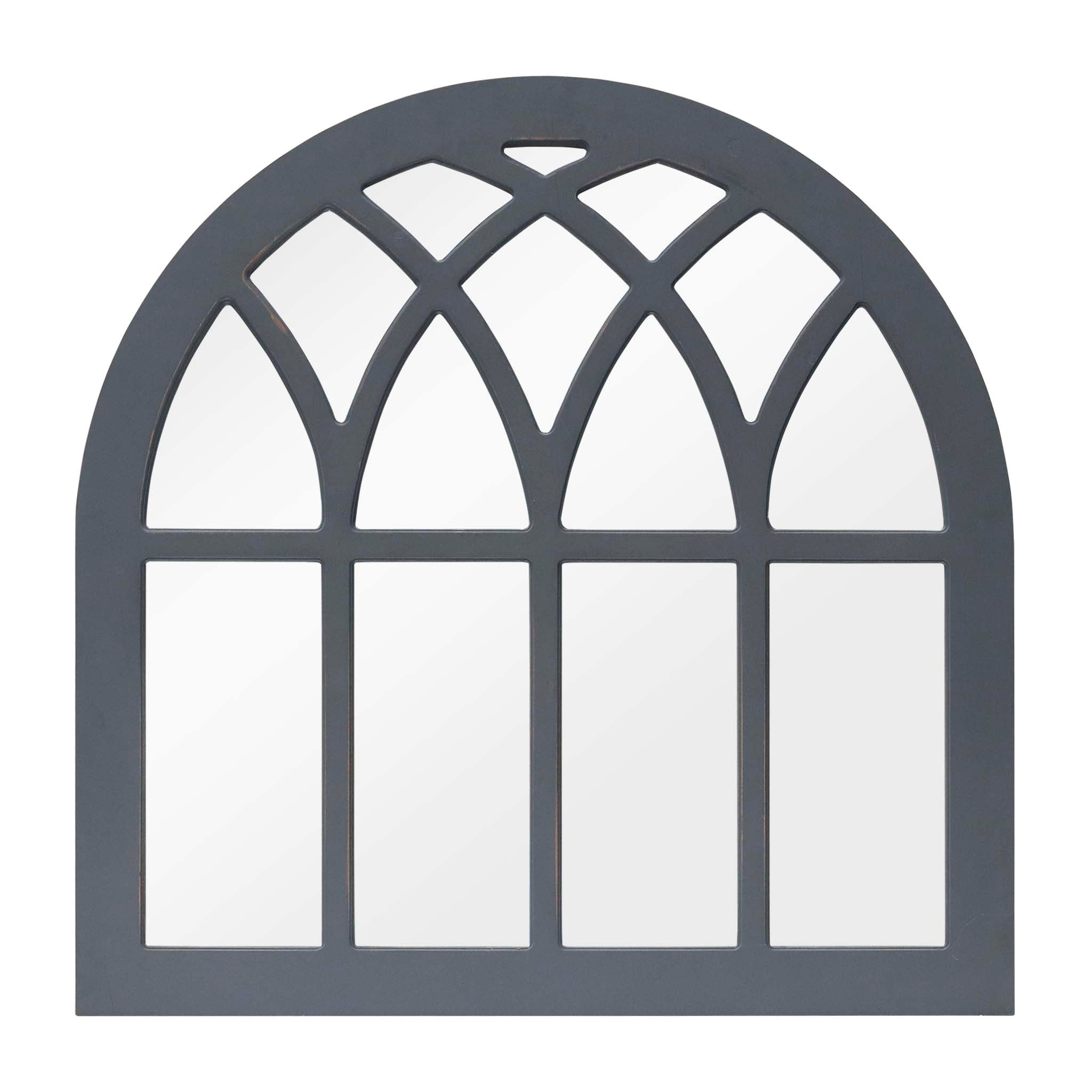 Window Pane Mirror Wall Decor, Cathedral Arched Mirror