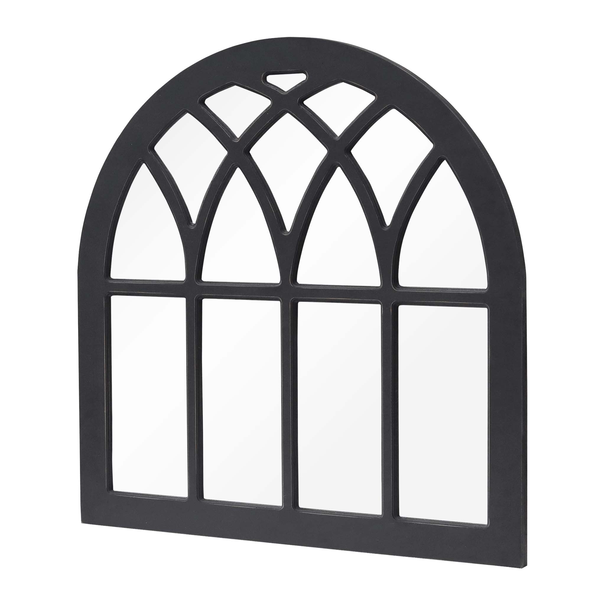 Arched Window Mirror for Wall, Cathedral Wood Farmhouse Wall Mirror for Living Room, Bedroom, Dining Room, Entryway