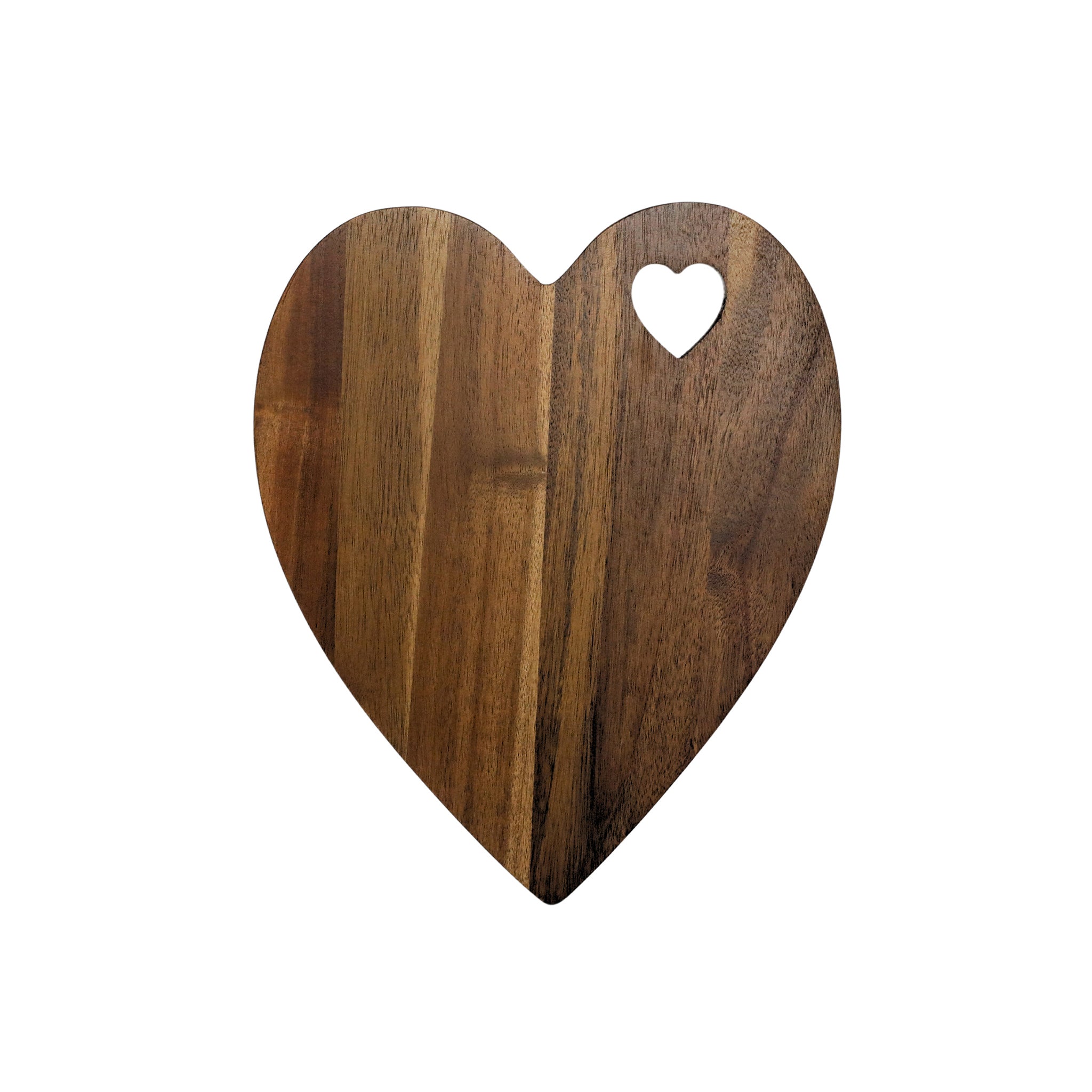 Heart Shaped Acacia Wood Board - 9.75"" x 12""