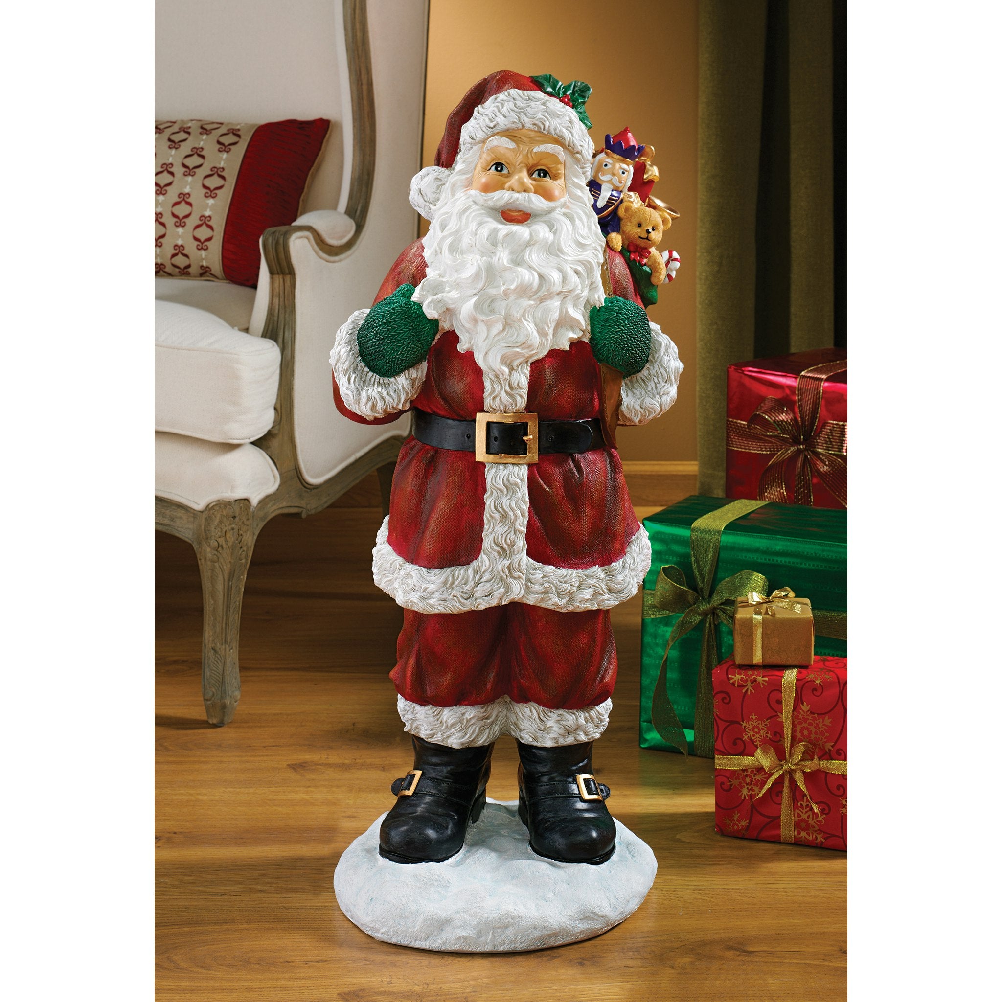 A Visit from Santa Claus Holiday Statue 3ft Statue