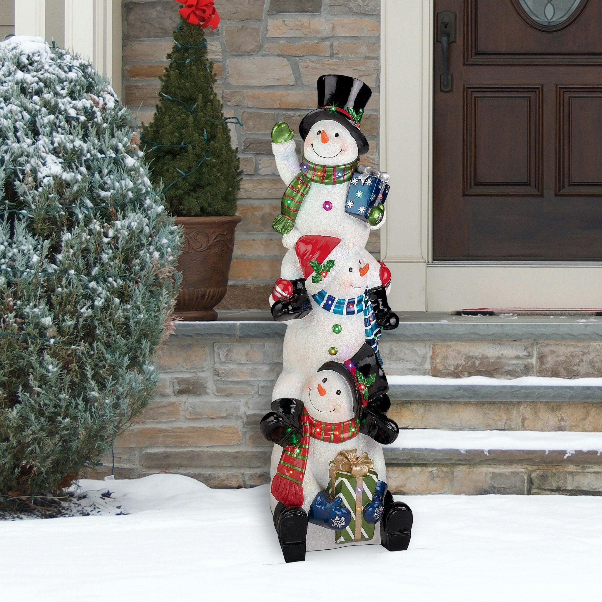 SnowBro's Illuminated Snowman Holiday Statue: Large