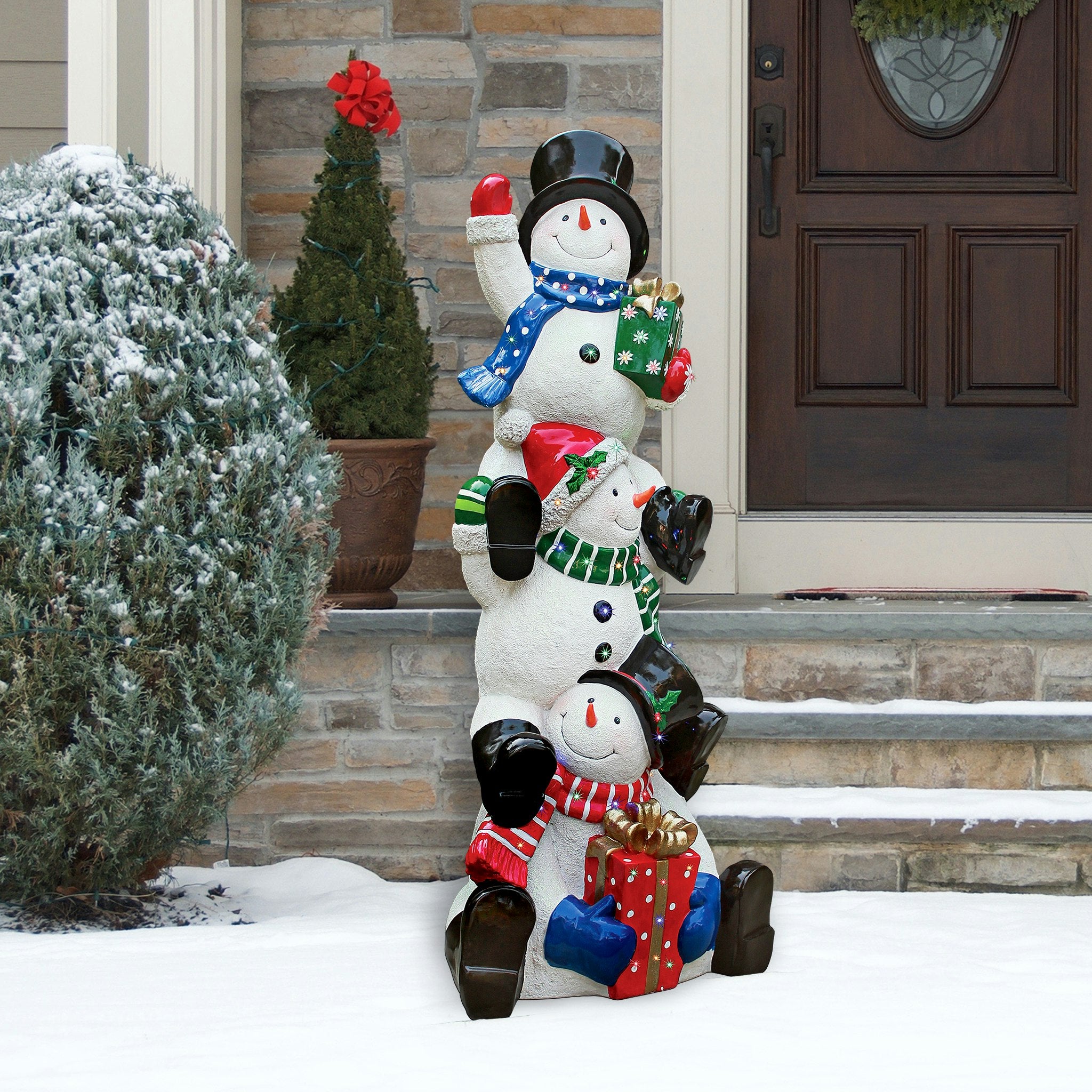 SnowBro's Illuminated Snowman Holiday Statue: Giant