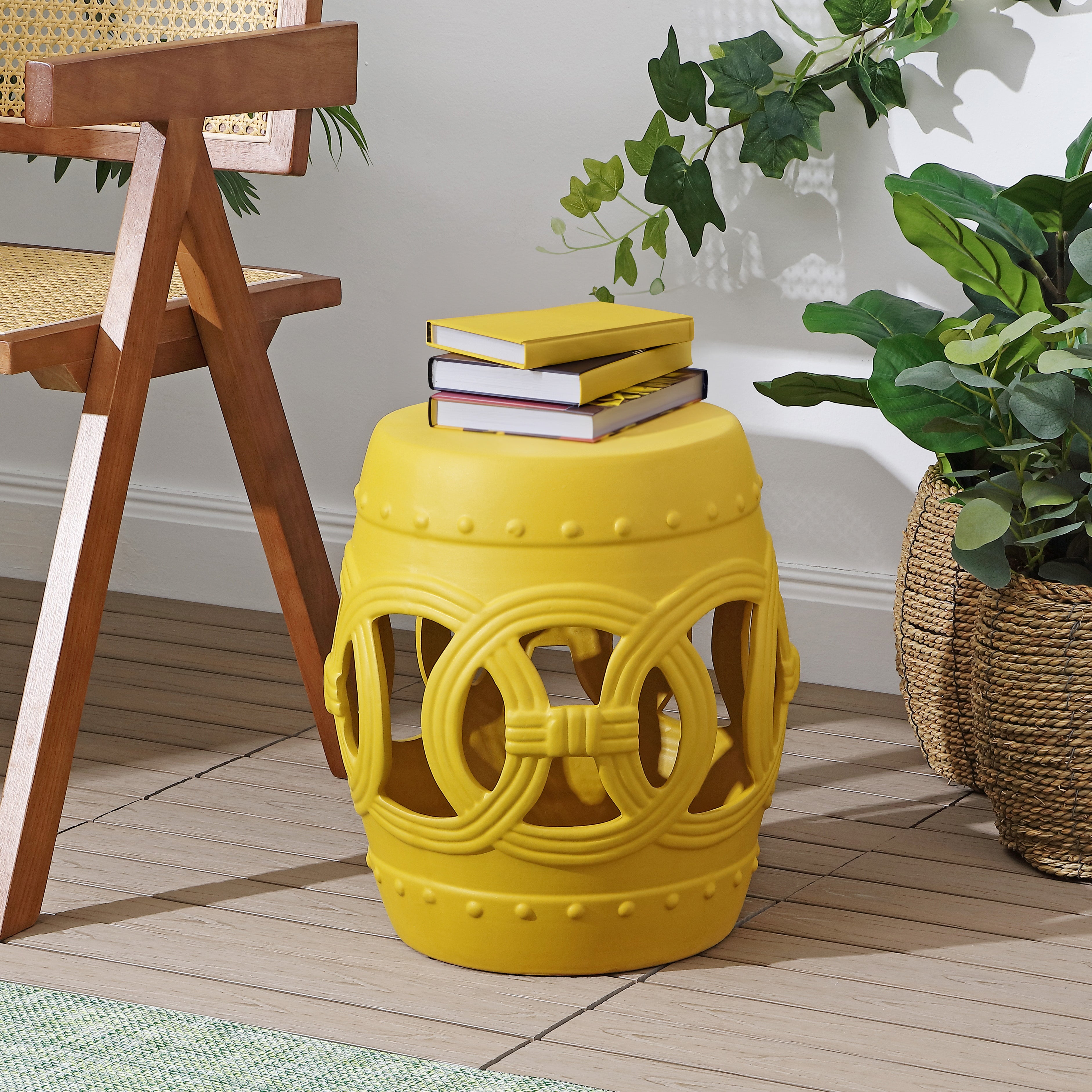 Lucky Chinese Ceramic Drum Garden Stool