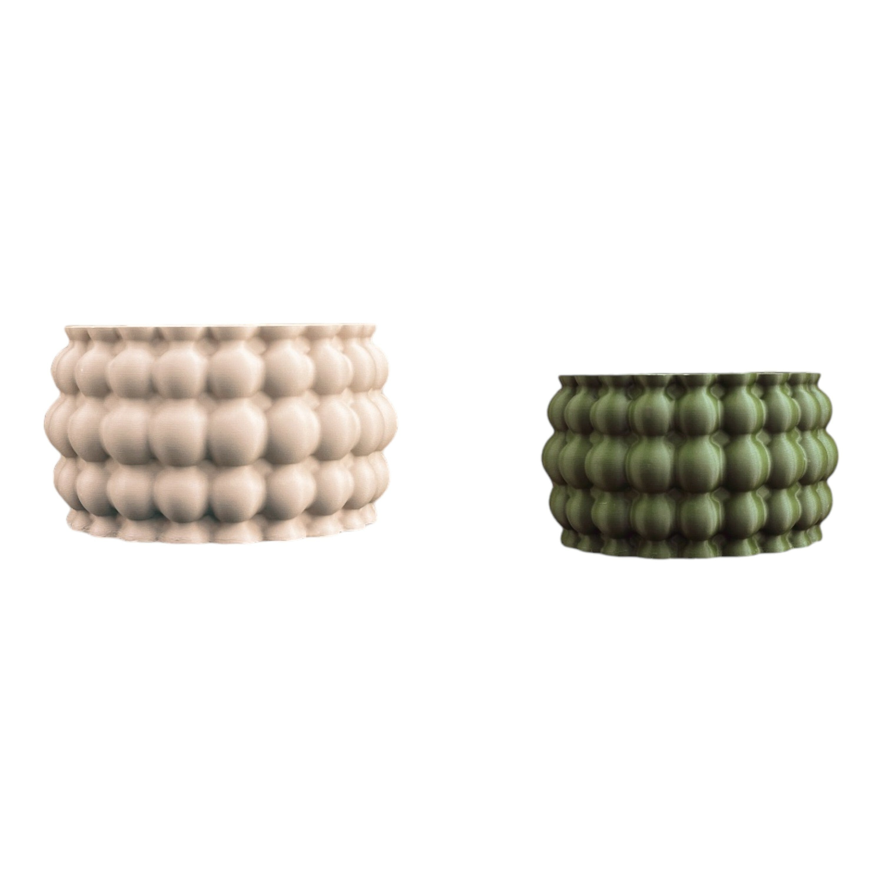 Cindy Contemporary MidCentury Indoor Bubble Pattern Eco-Friendly 3D Printed Planters with Drainage