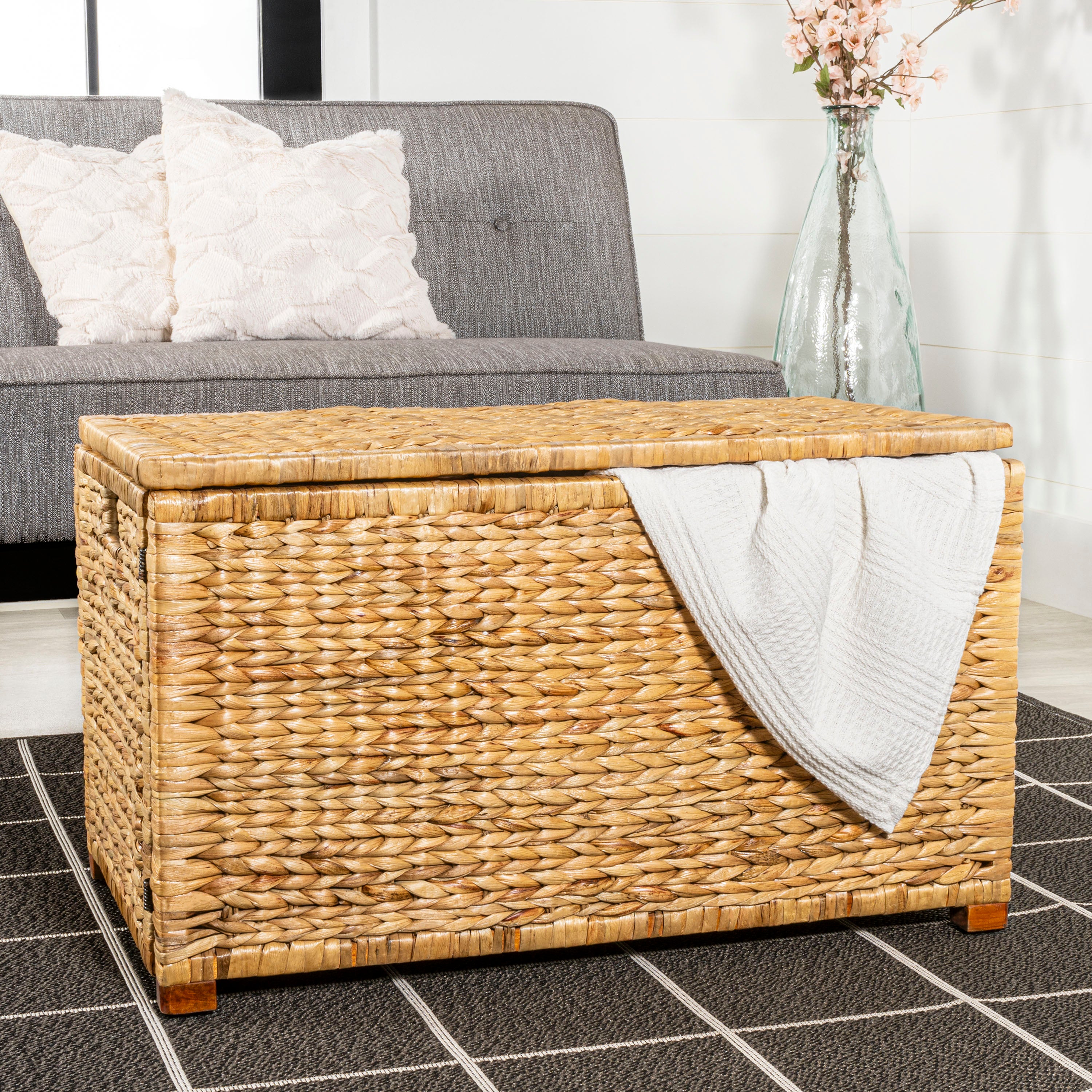 Anada Wicker Weave Storage Trunk