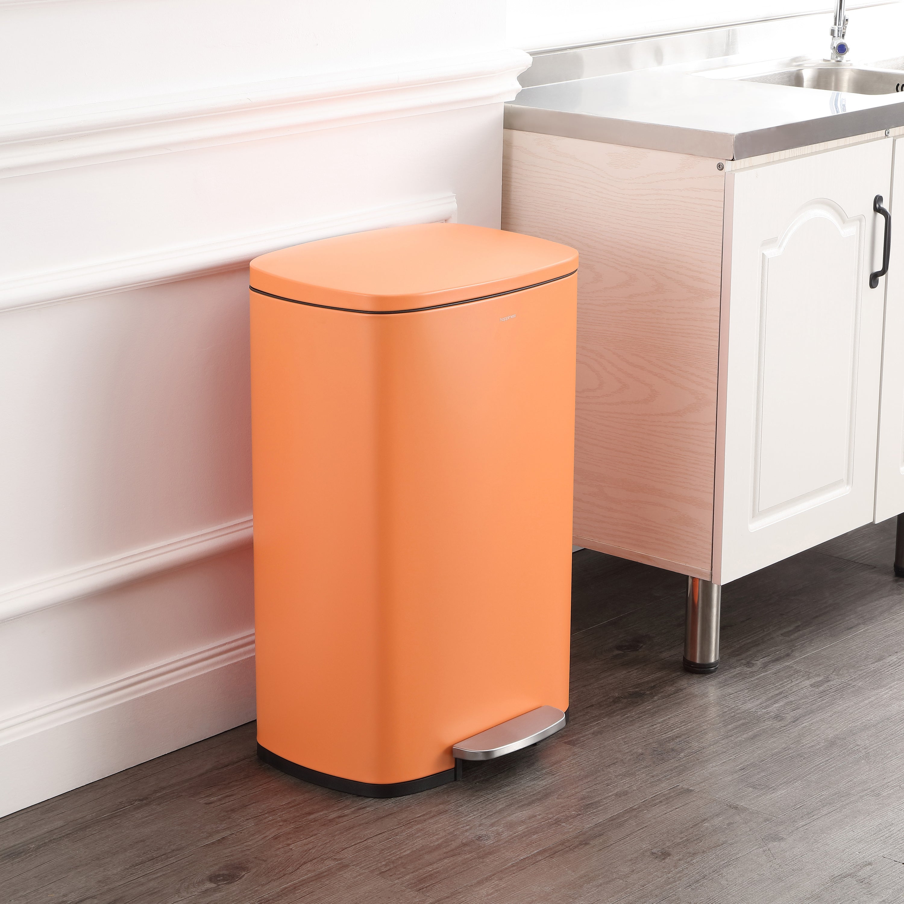 Connor Rectangular Trash Can with Soft-Close Lid and FREE Mini Trash Can