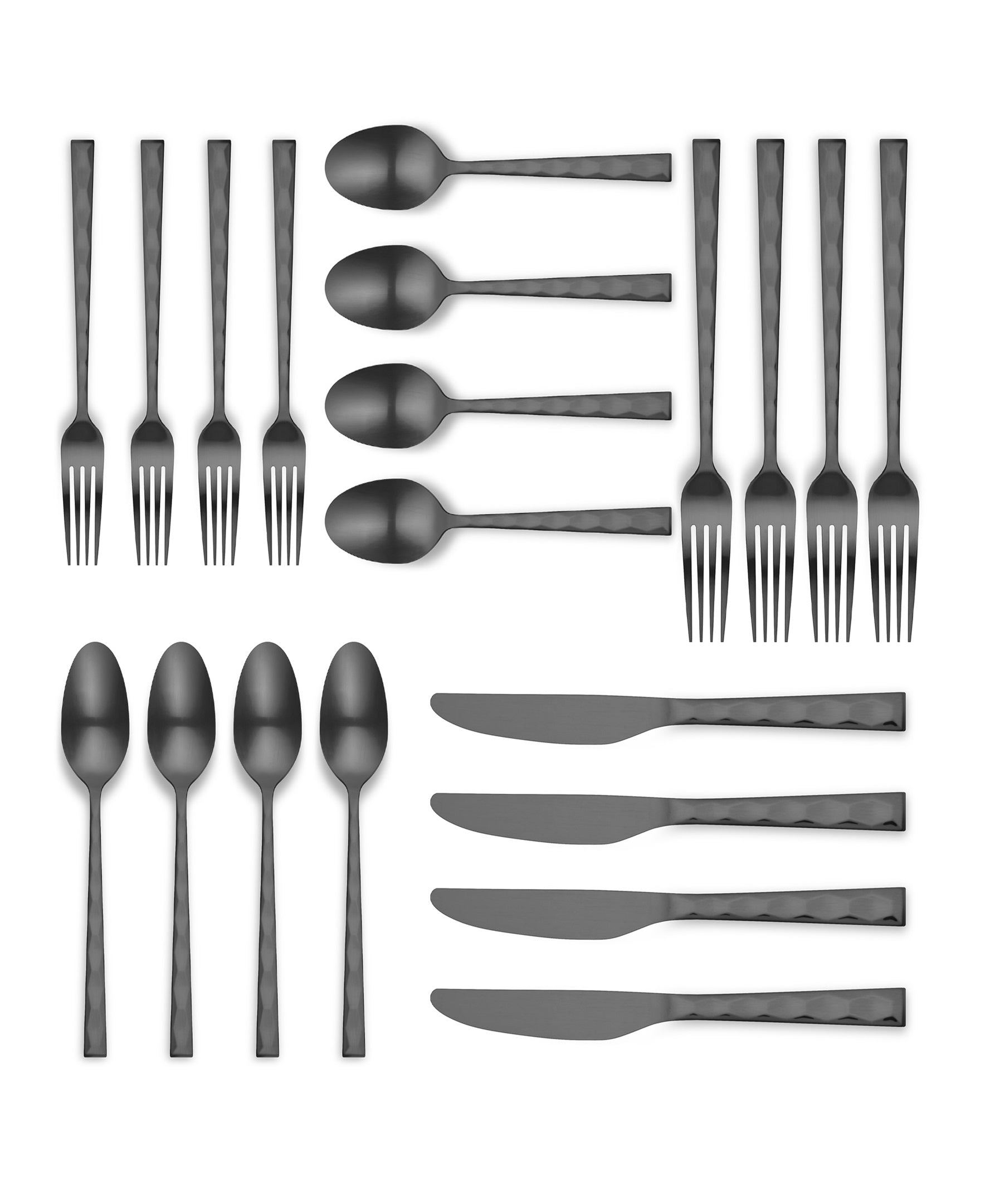 Rooney 20 Pc Flatware Set- Available in 3 Finishes