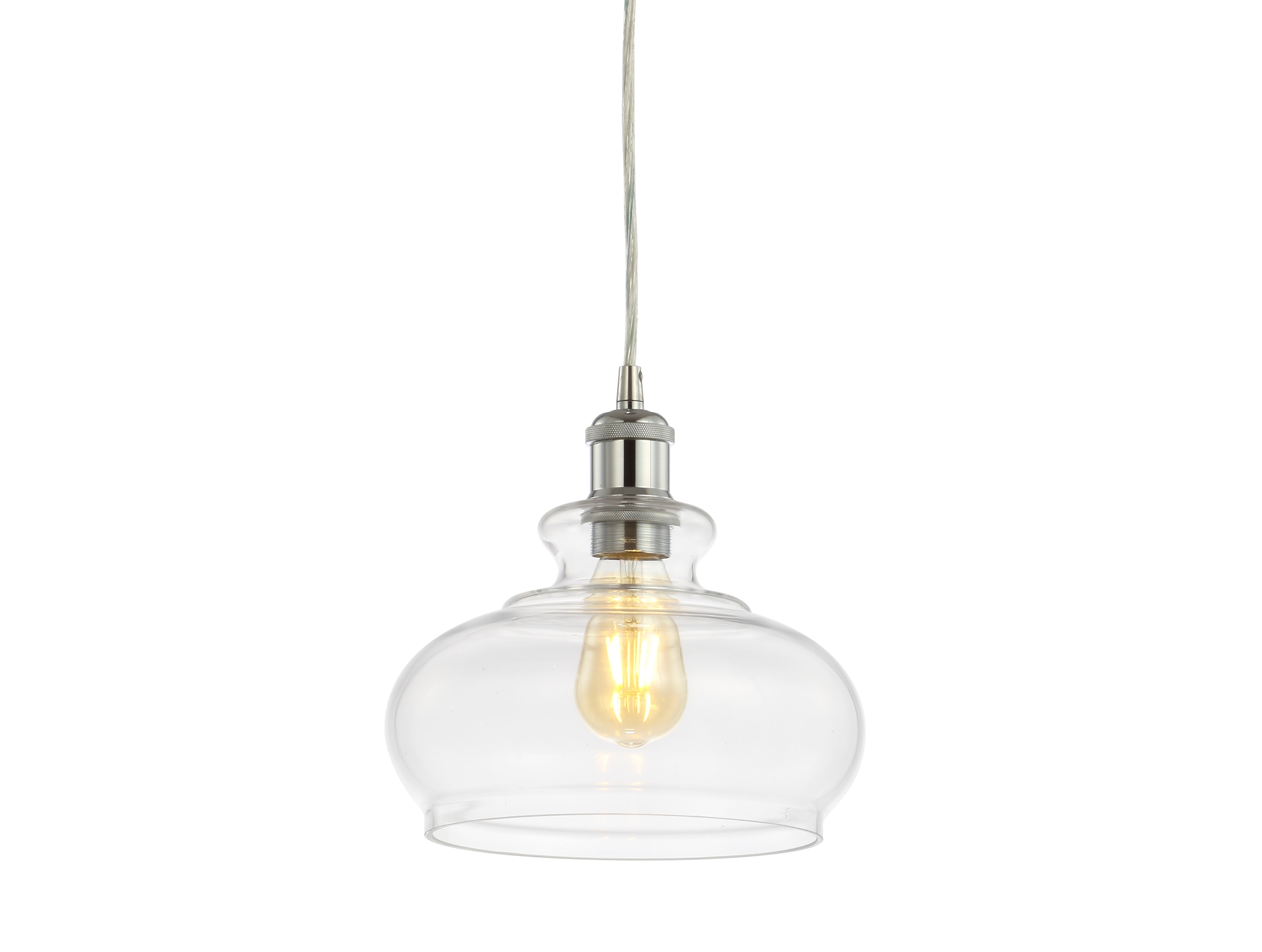 Wyatt Pharmacy Metal/Glass LED Pendant