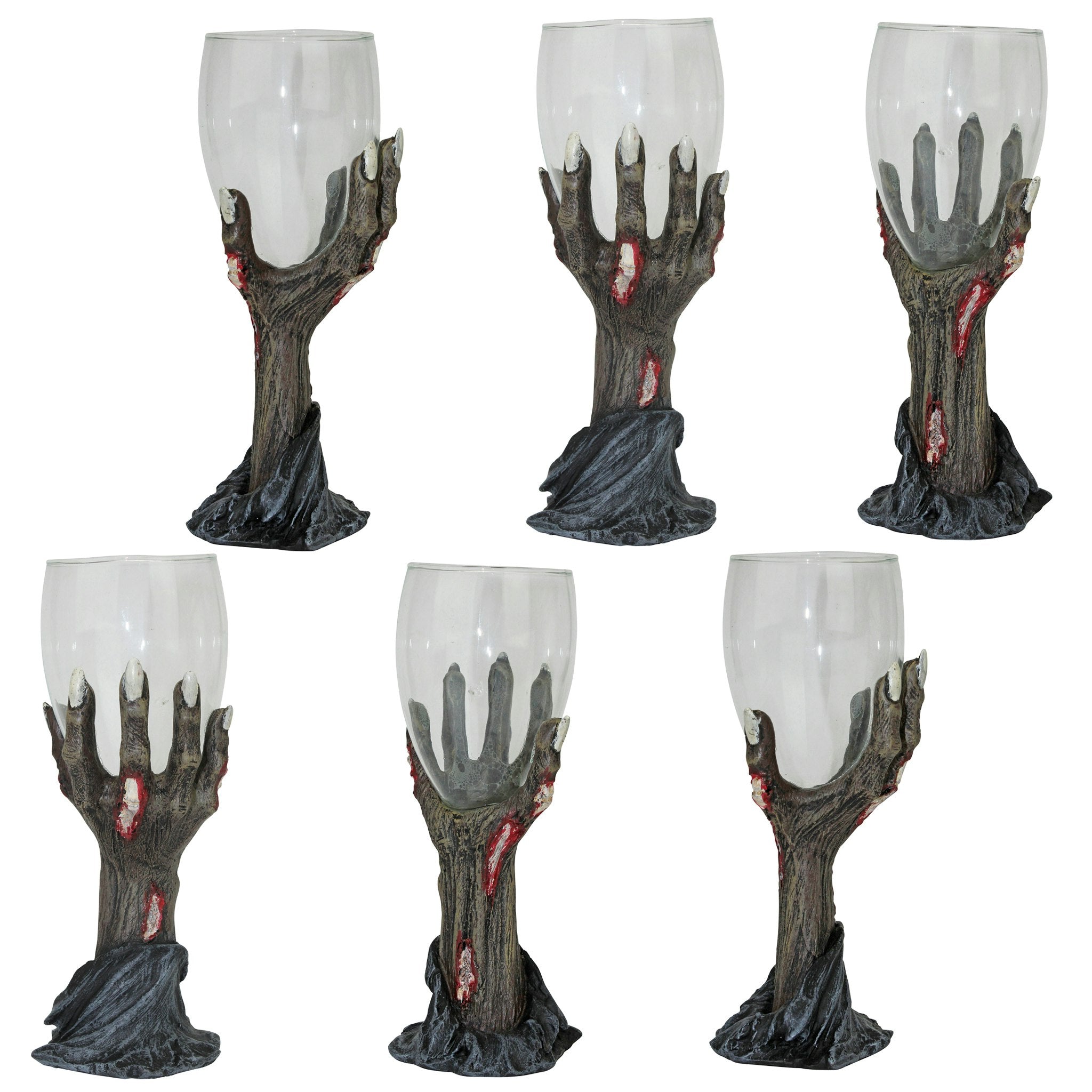 Toast of the Zombie Sculptural Goblet: Set of Six