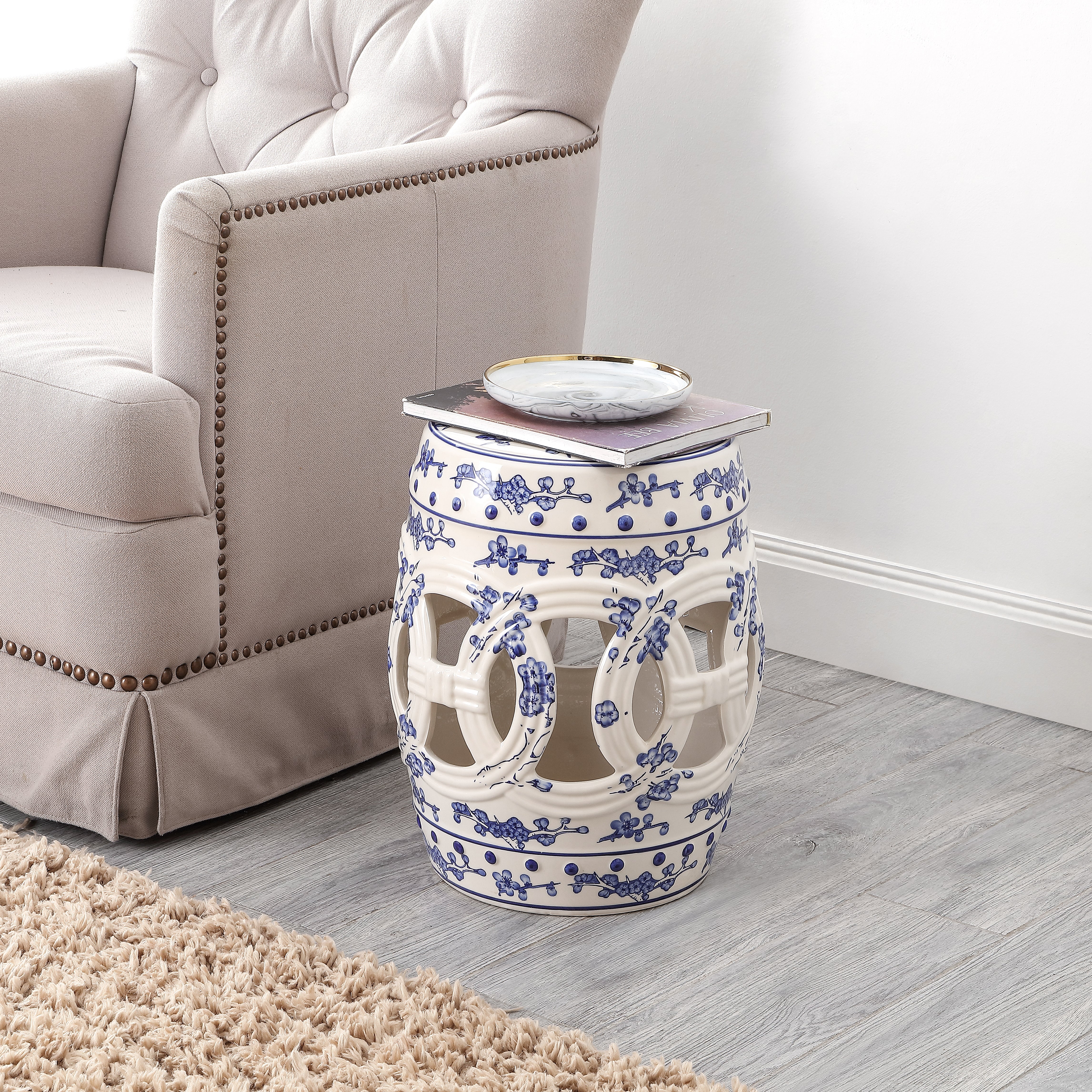 Lucky Chinese Ceramic Drum Garden Stool Classic