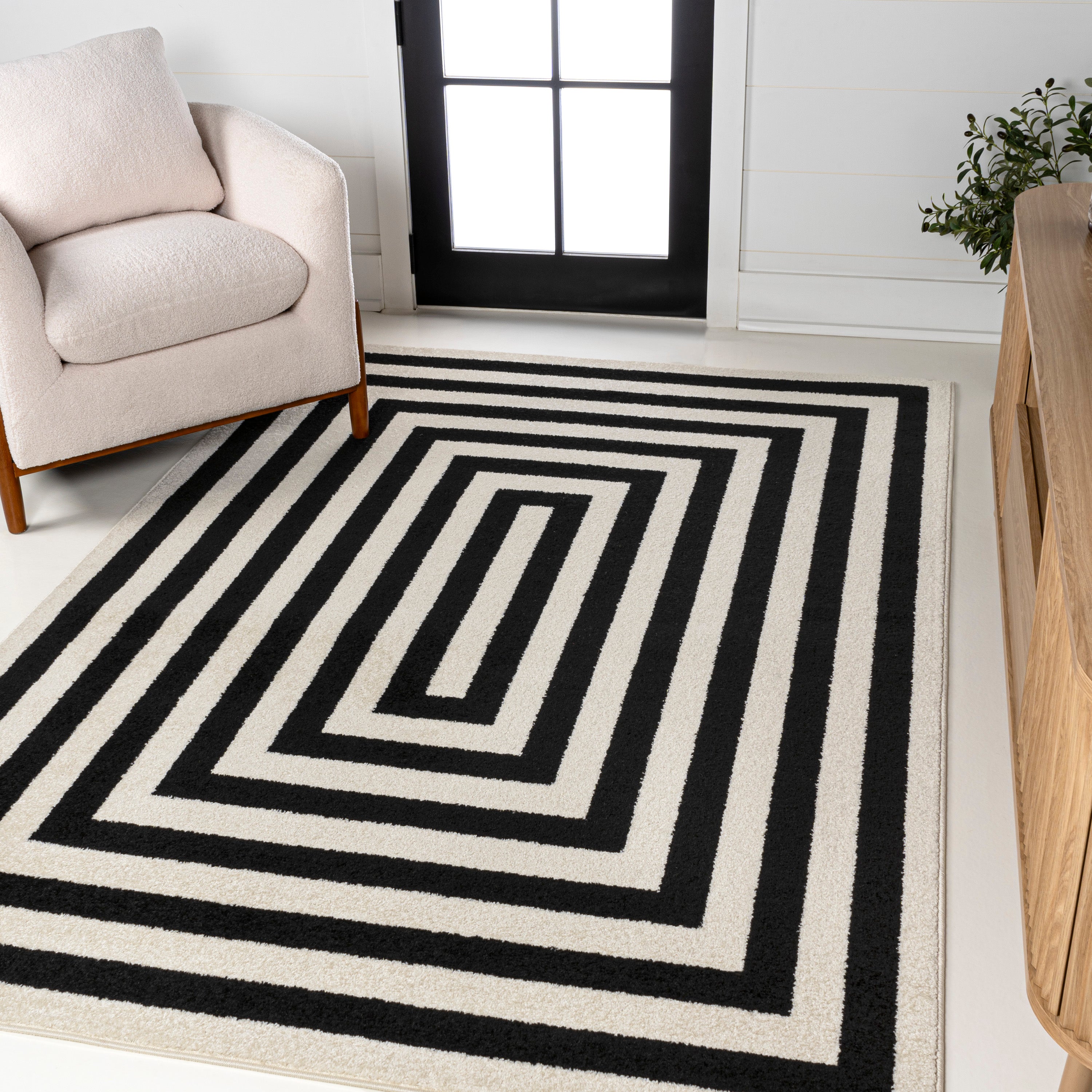 Bandol Modern Classic Mitre Stripe Area Rug