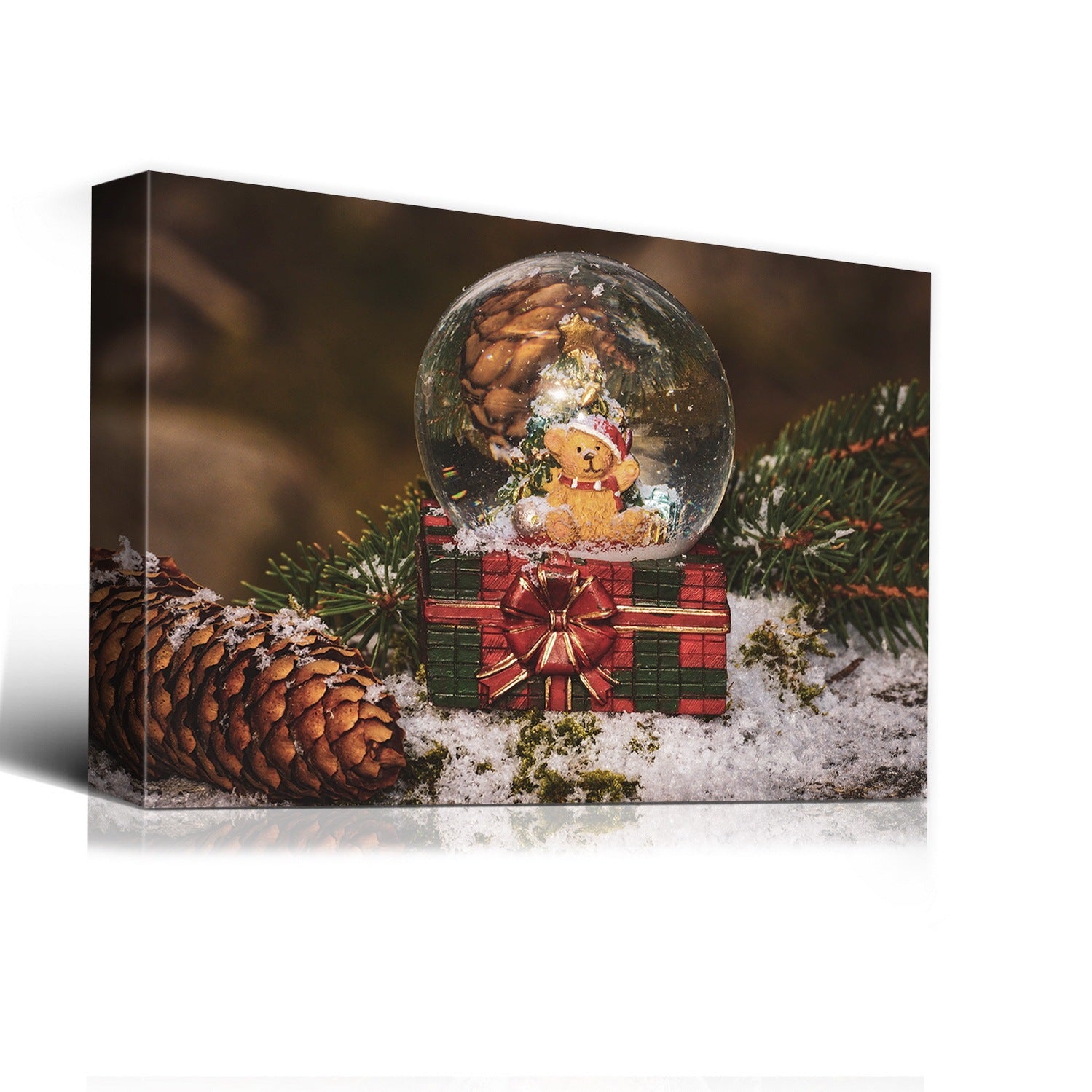 Christmas Snow Globe Wall Art 36"" x 24""