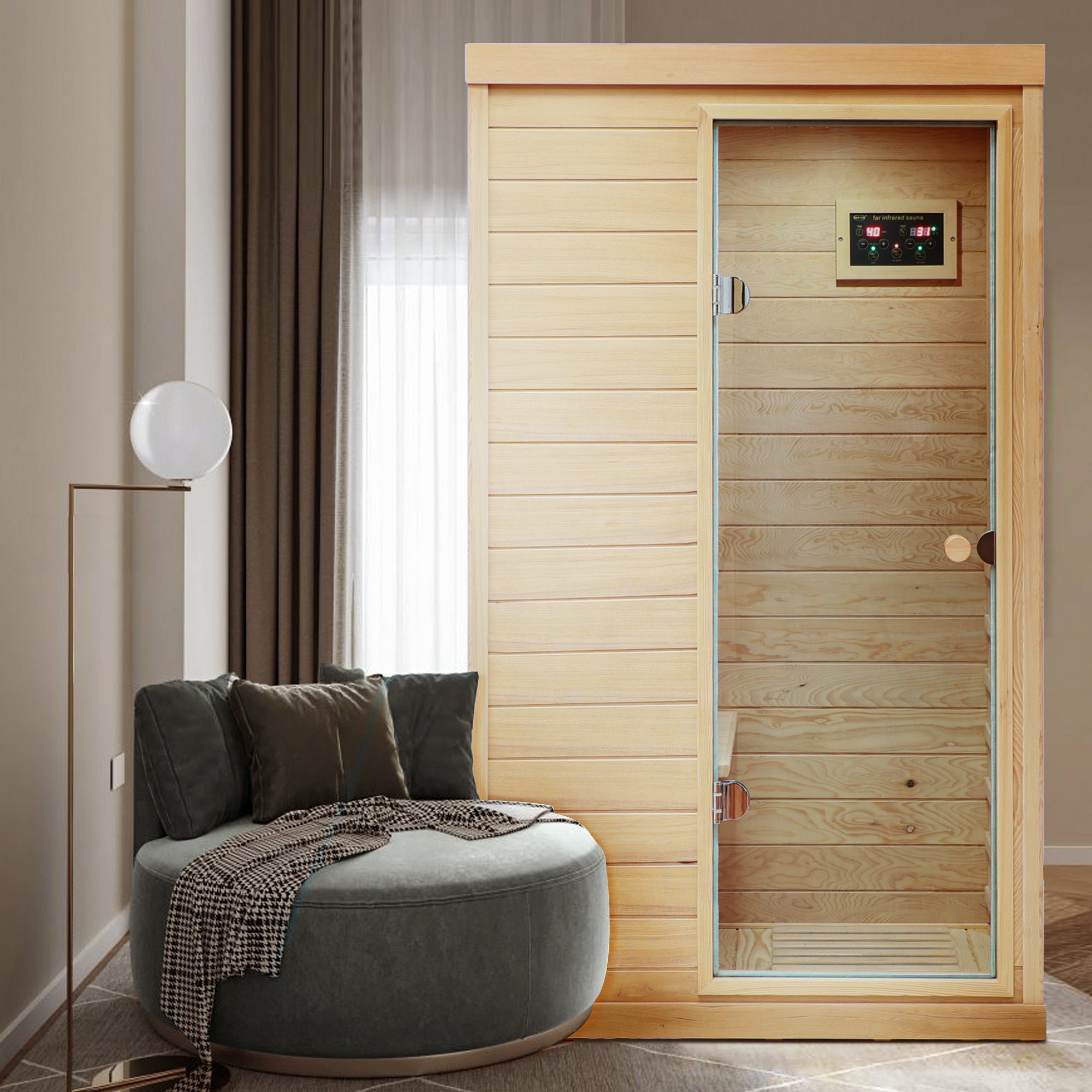 Hemlock one person infrared  indoor sauna room