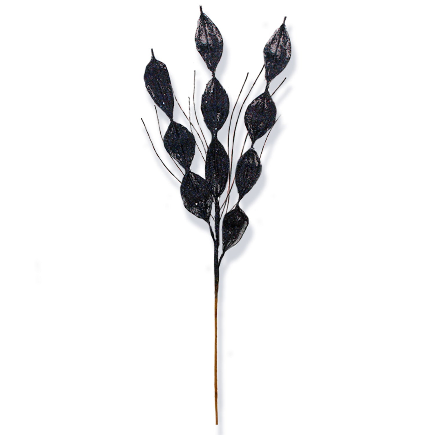 3 Pack of Black Leafy Glitter Pick with Black Glitter Spray