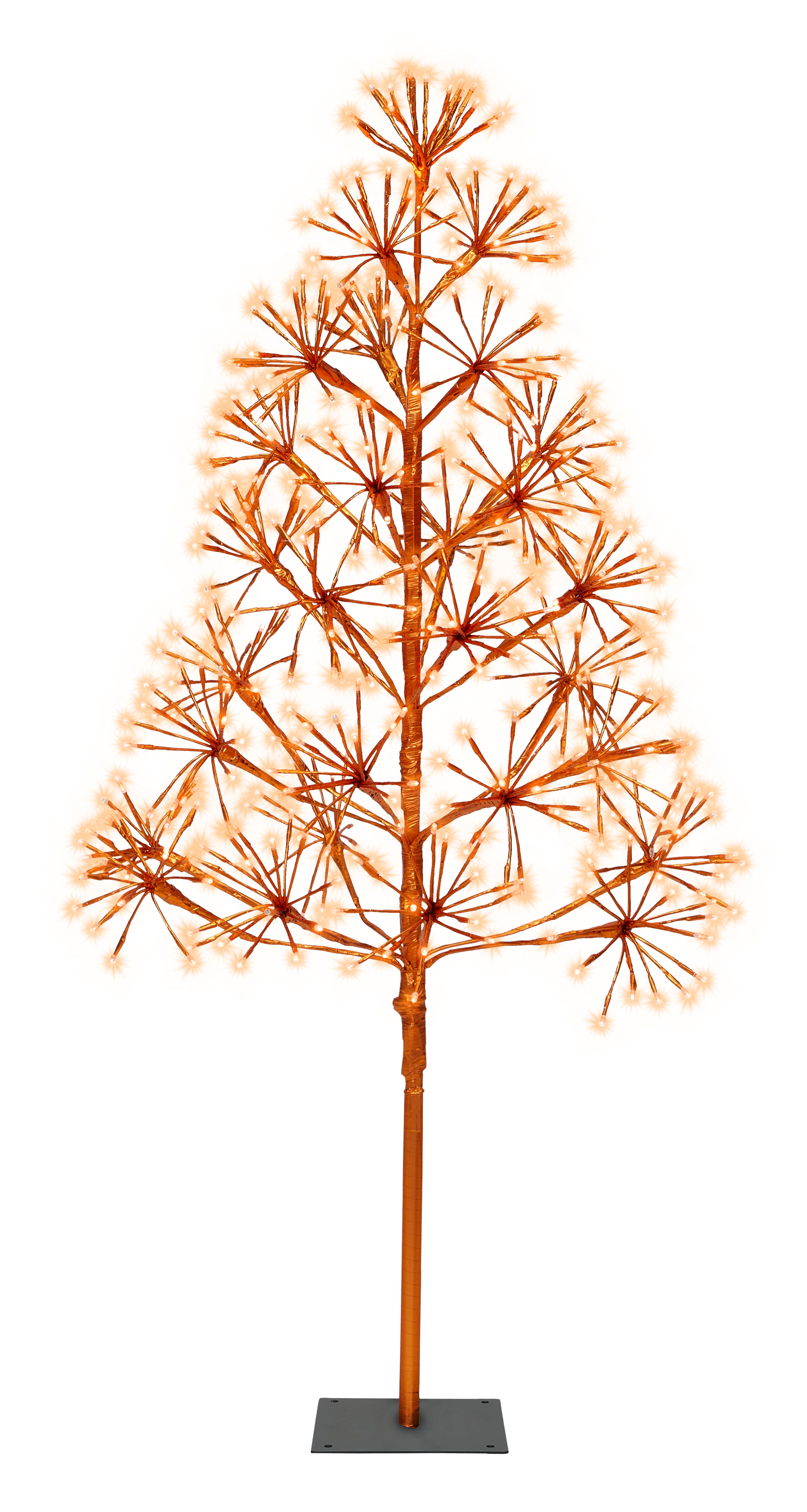 4' Orange Starburst LED Tree