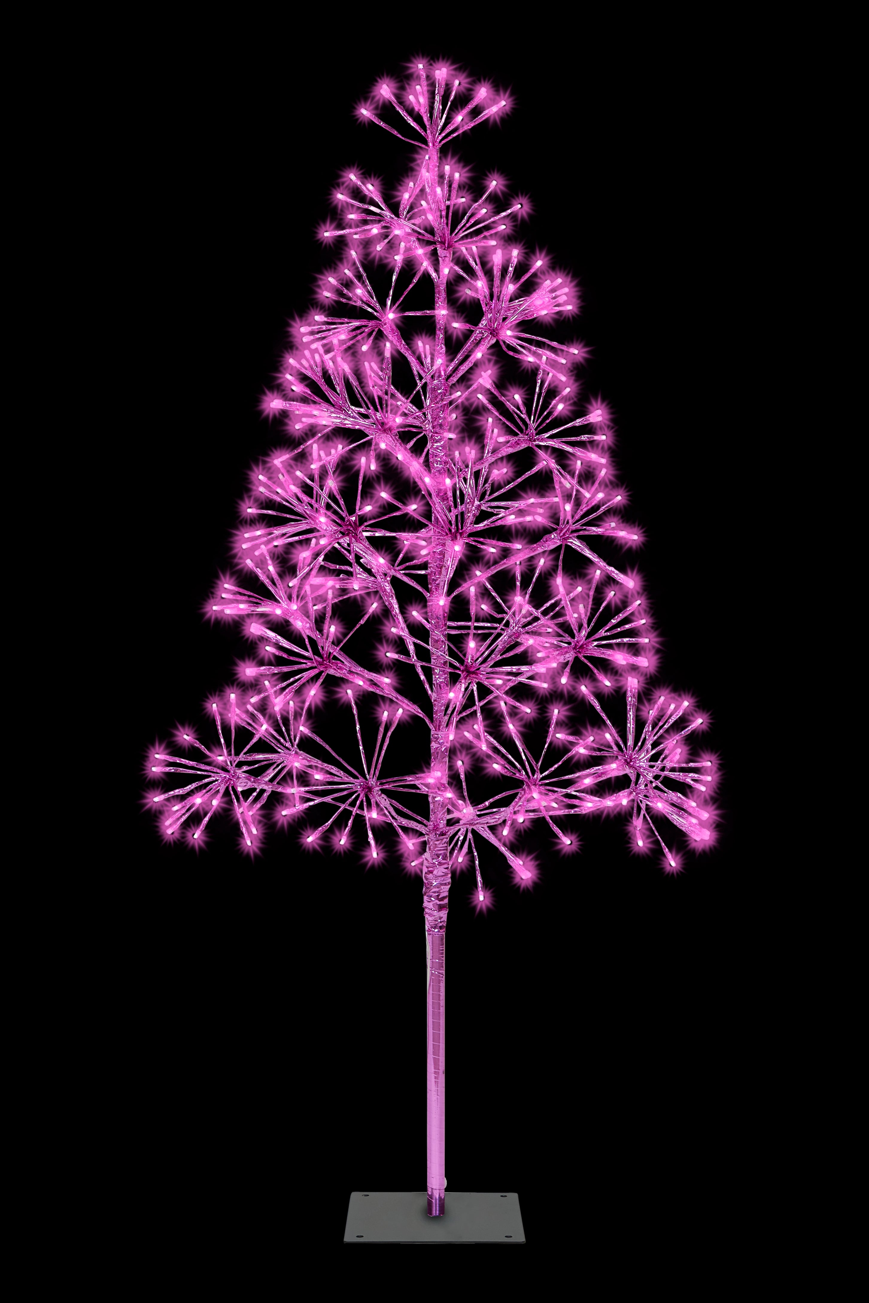 4' Pink Starburst LED Tree